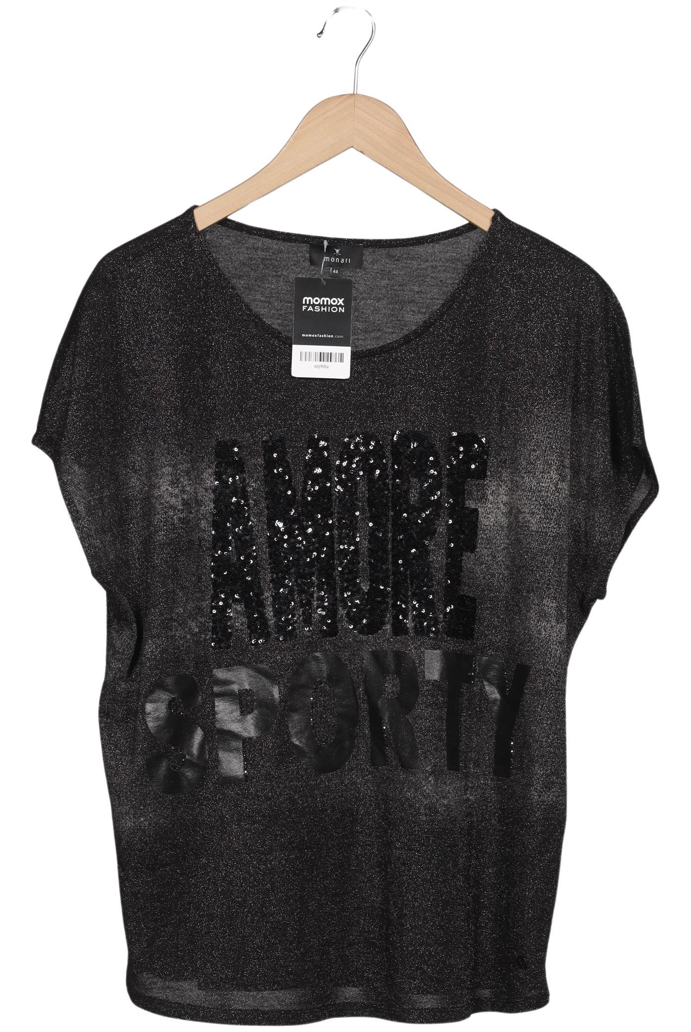 

monari Damen T-Shirt, schwarz, Gr. 44