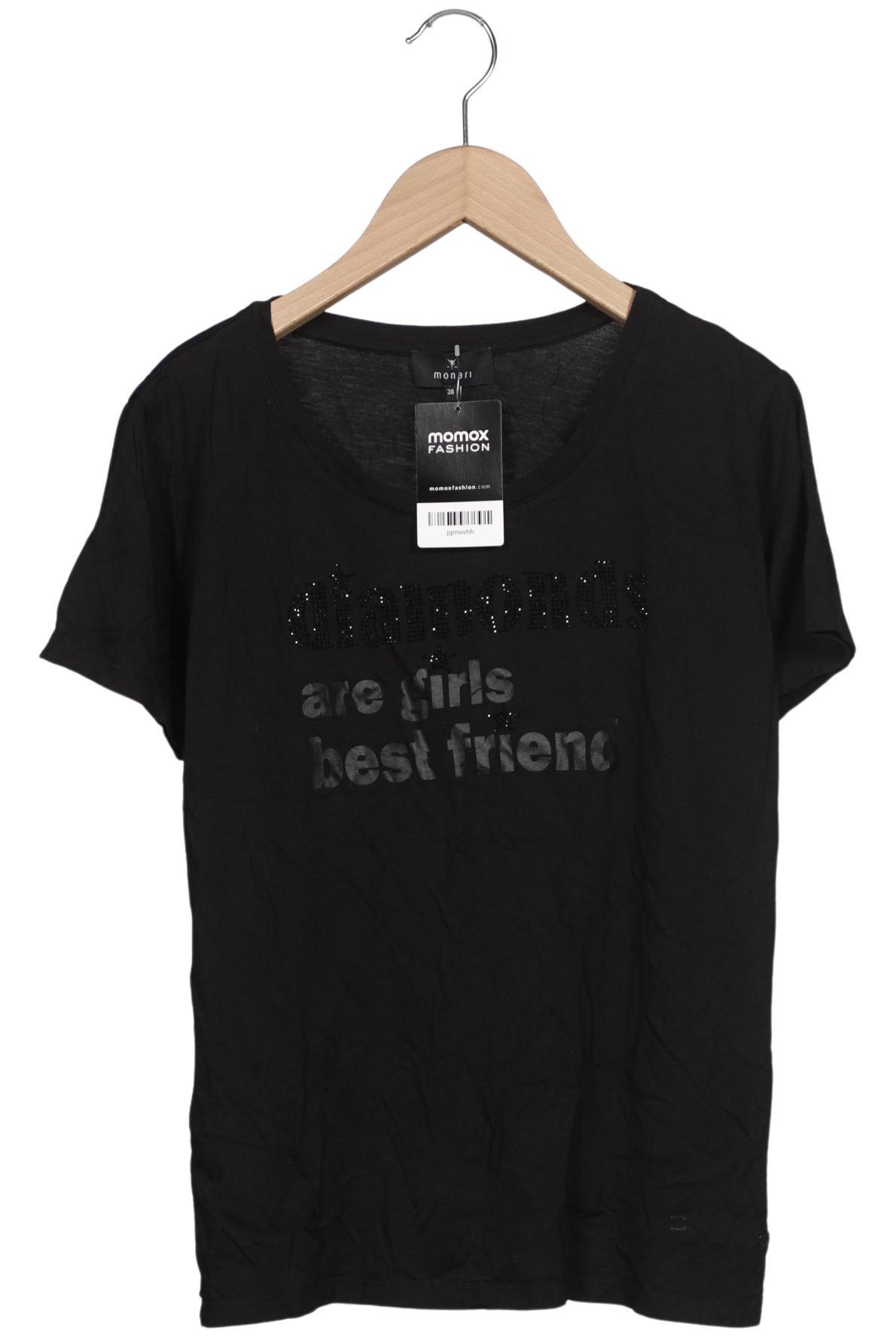 

monari Damen T-Shirt, schwarz, Gr. 38