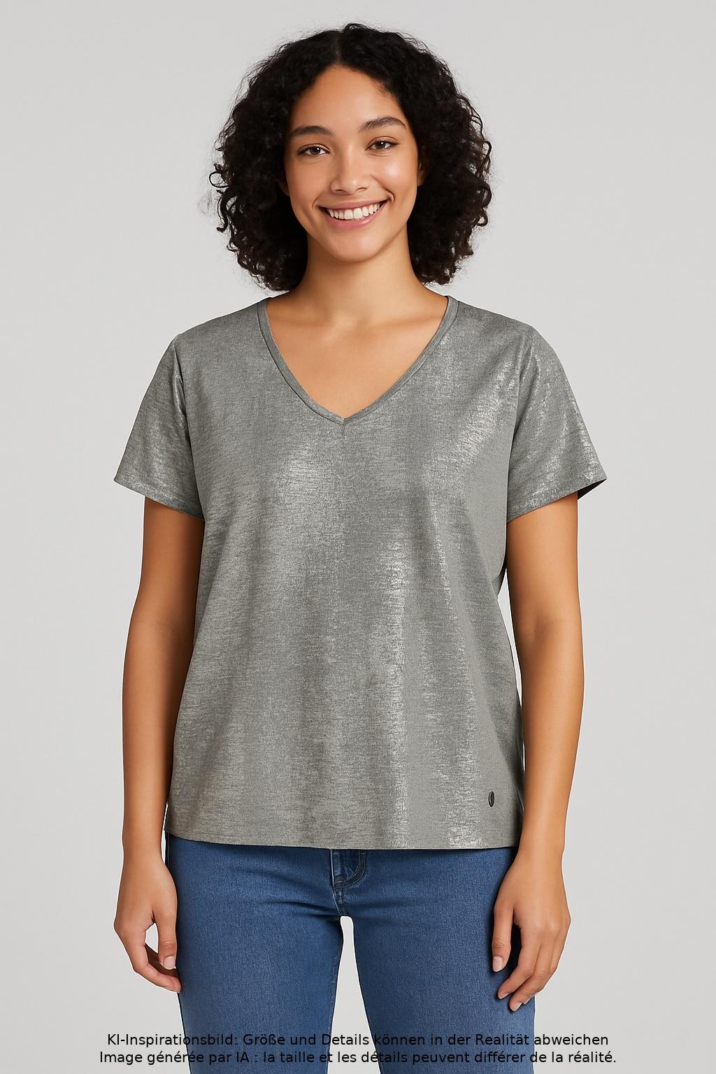 

monari Damen T-Shirt, silber, Gr. 42