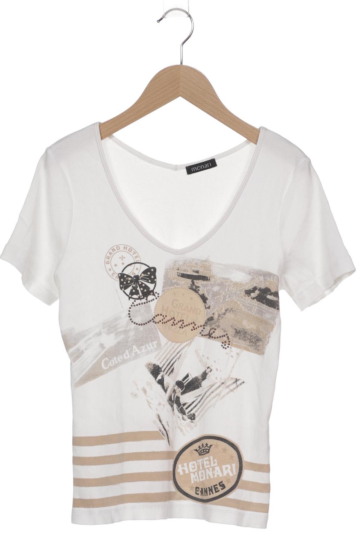 

monari Damen T-Shirt, weiß, Gr. 38