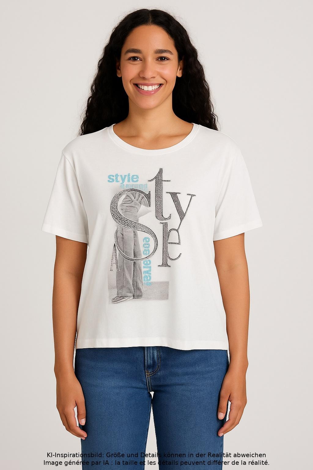 

monari Damen T-Shirt, weiß, Gr. 36