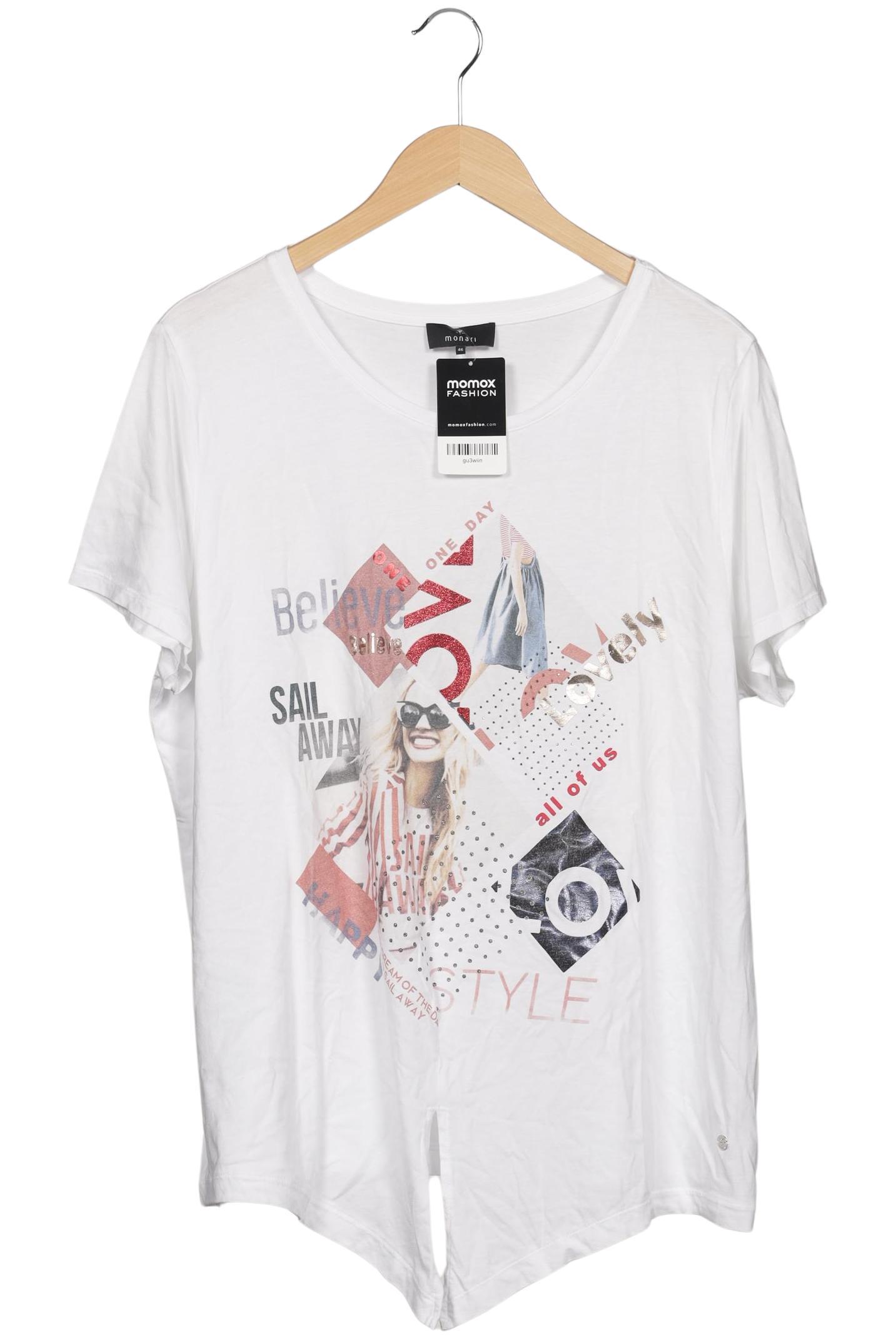 

monari Damen T-Shirt, weiß, Gr. 46