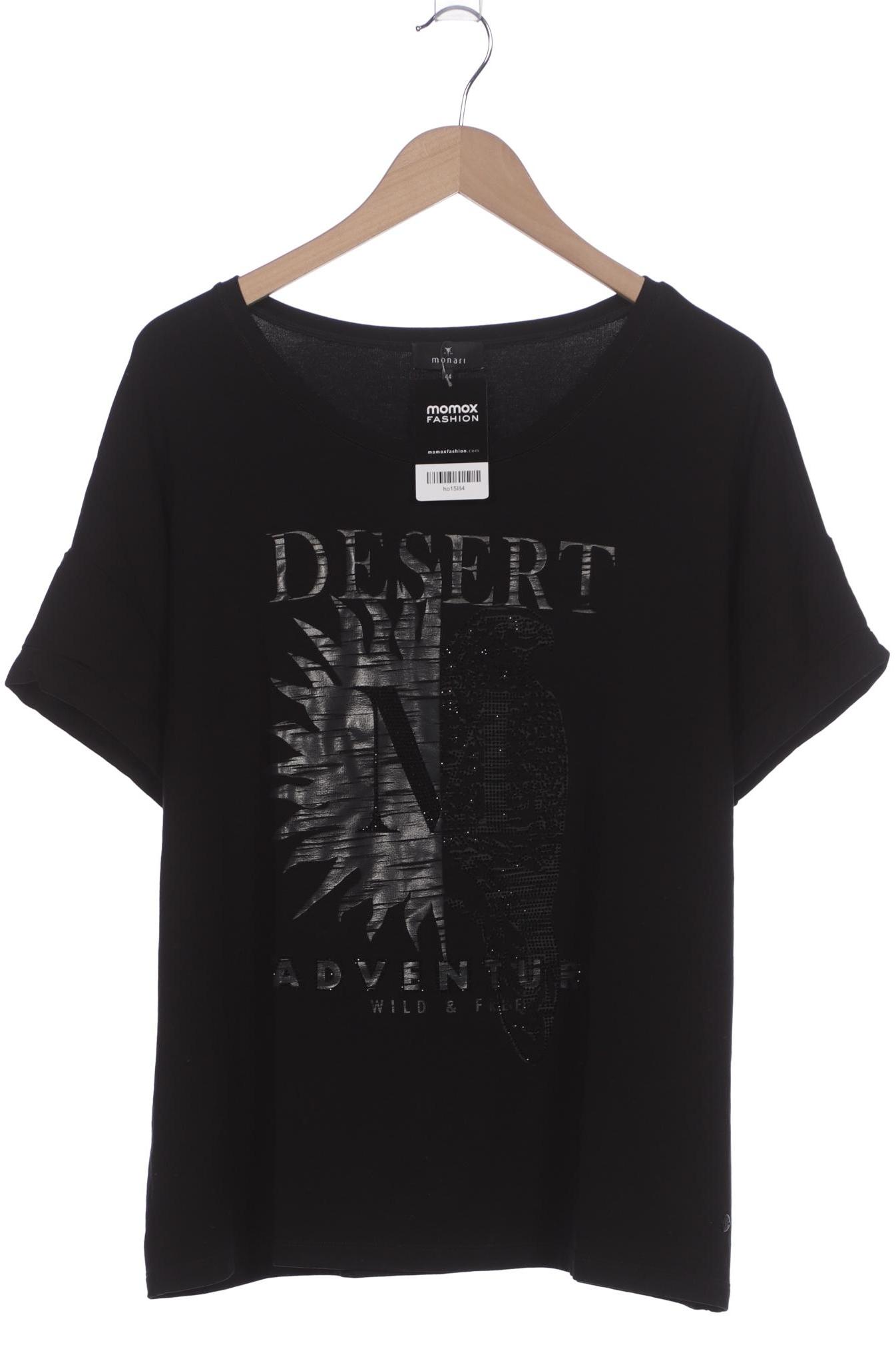 

monari Damen T-Shirt, schwarz, Gr. 44