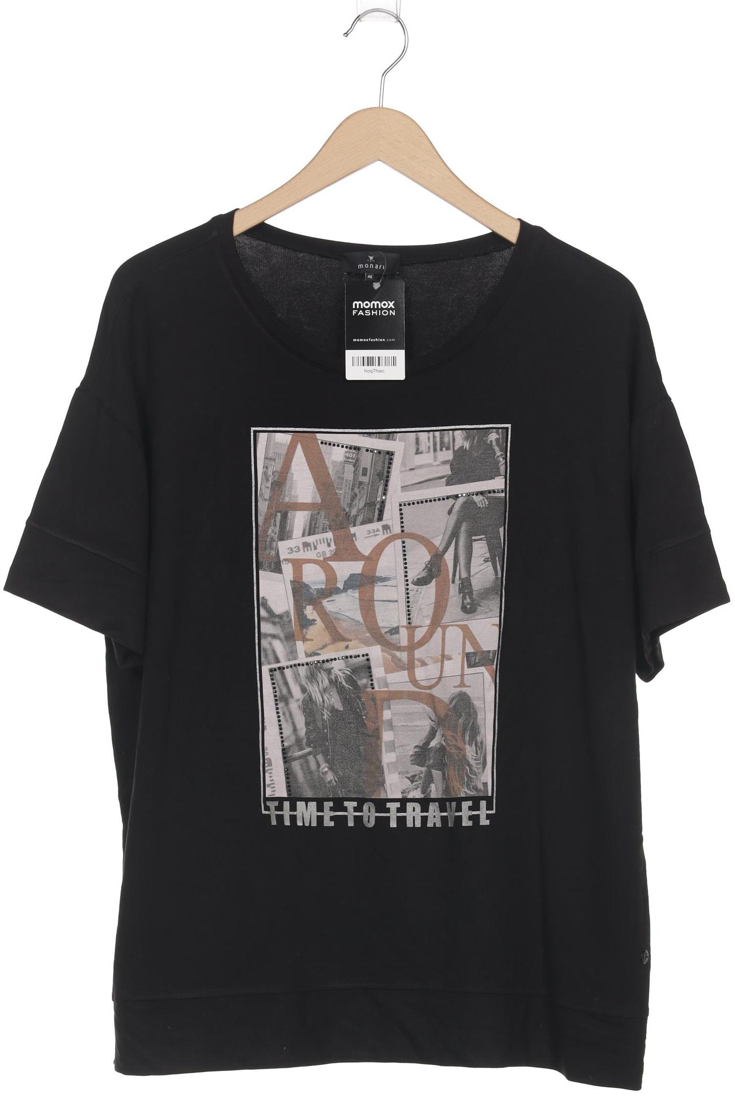 

monari Damen T-Shirt, schwarz, Gr. 46