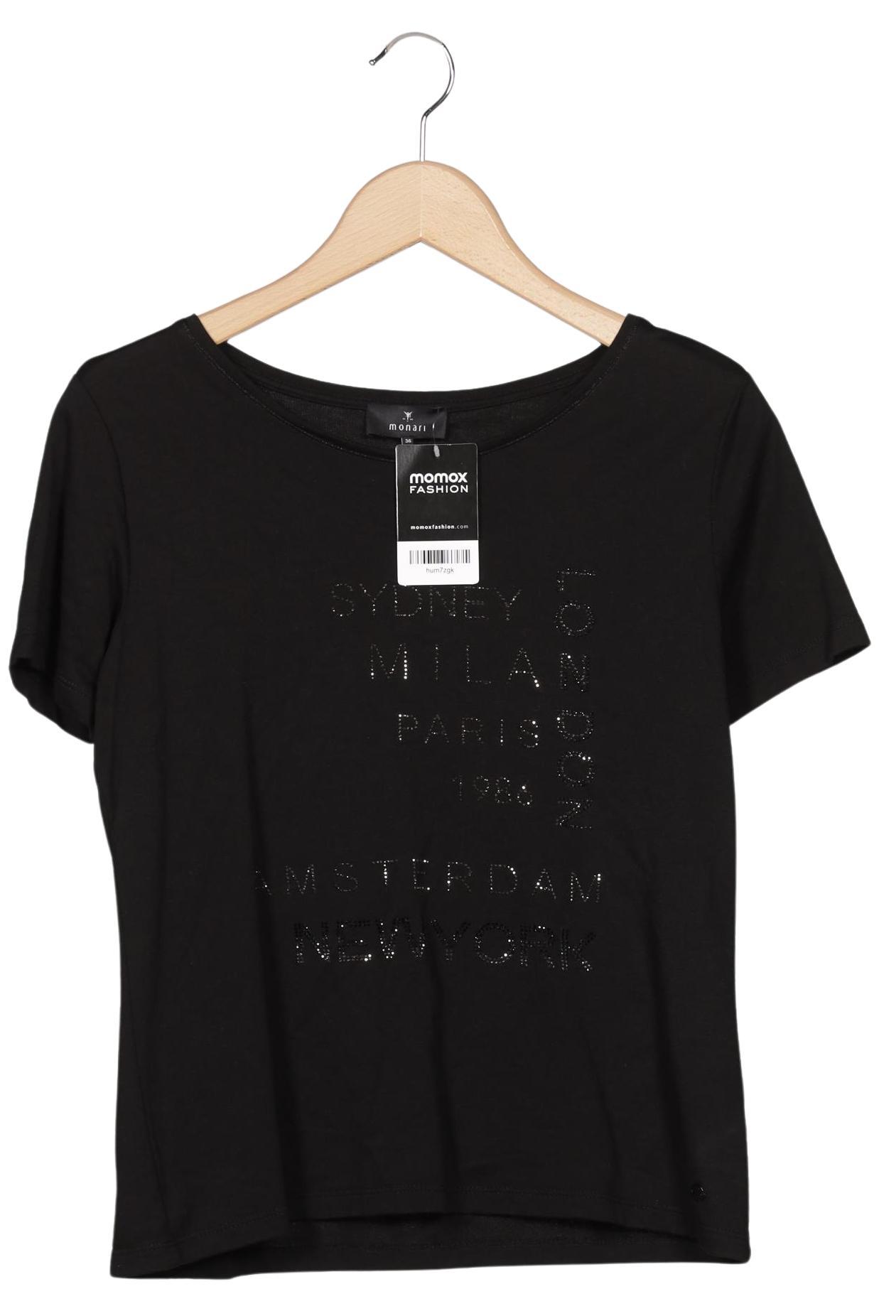 

monari Damen T-Shirt, schwarz, Gr. 36
