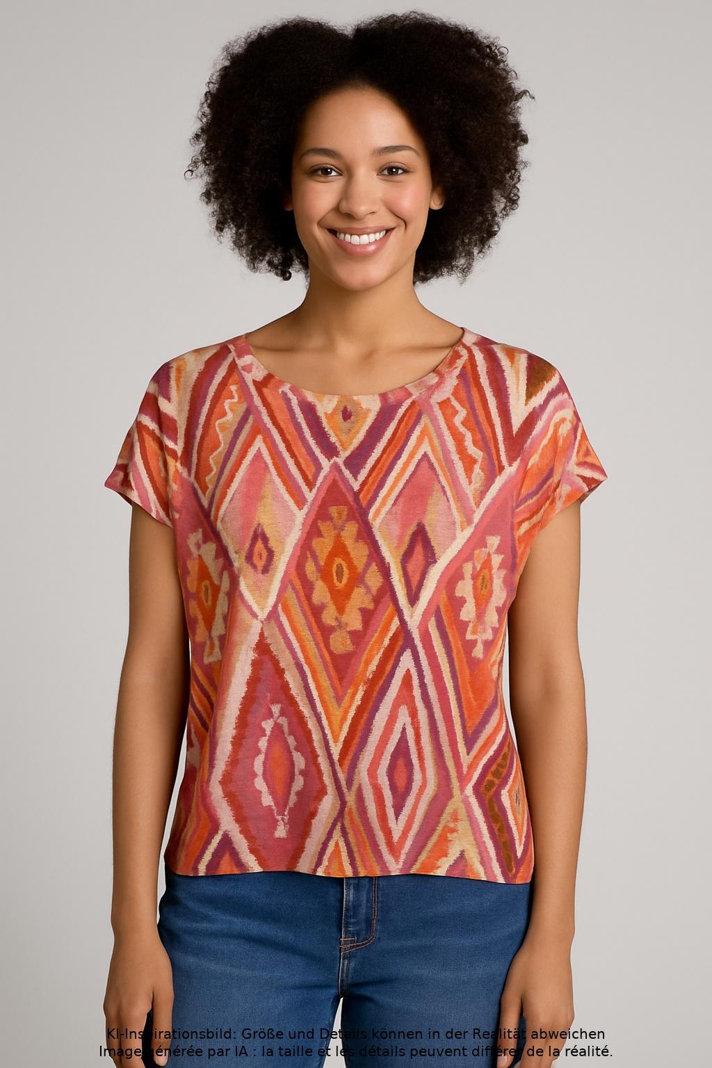 

monari Damen T-Shirt, mehrfarbig, Gr. 38