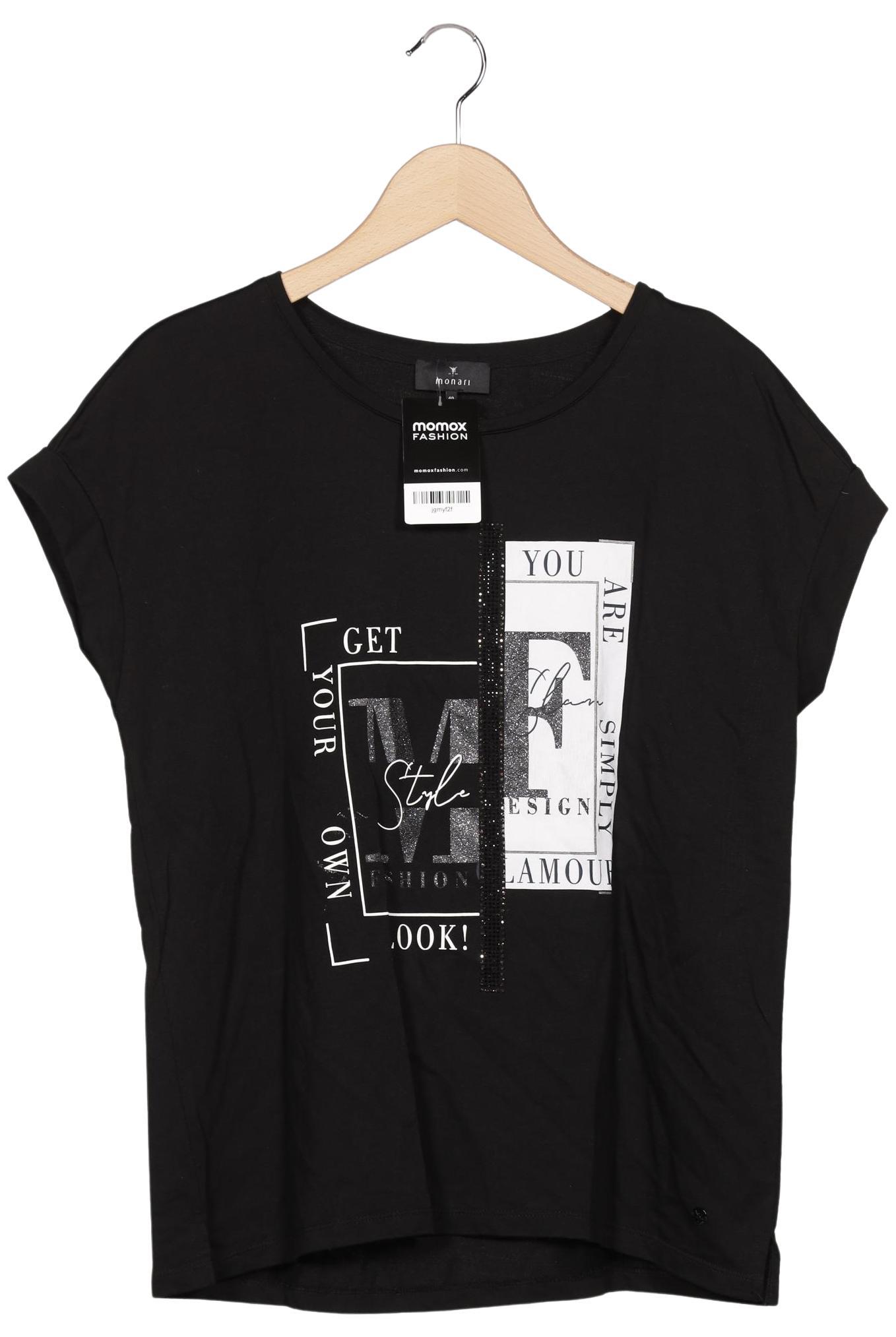 

monari Damen T-Shirt, schwarz, Gr. 40