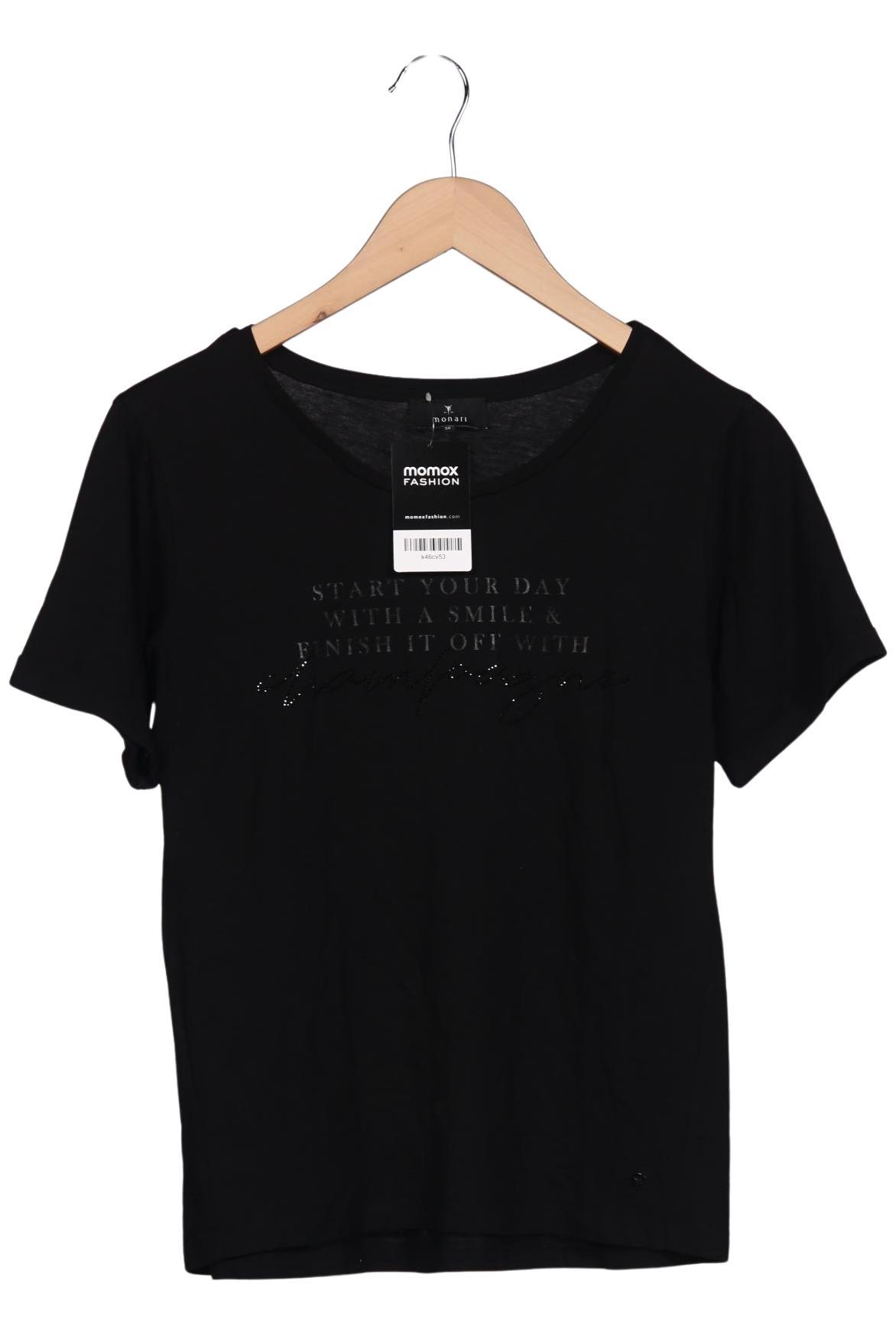 

monari Damen T-Shirt, schwarz, Gr. 36