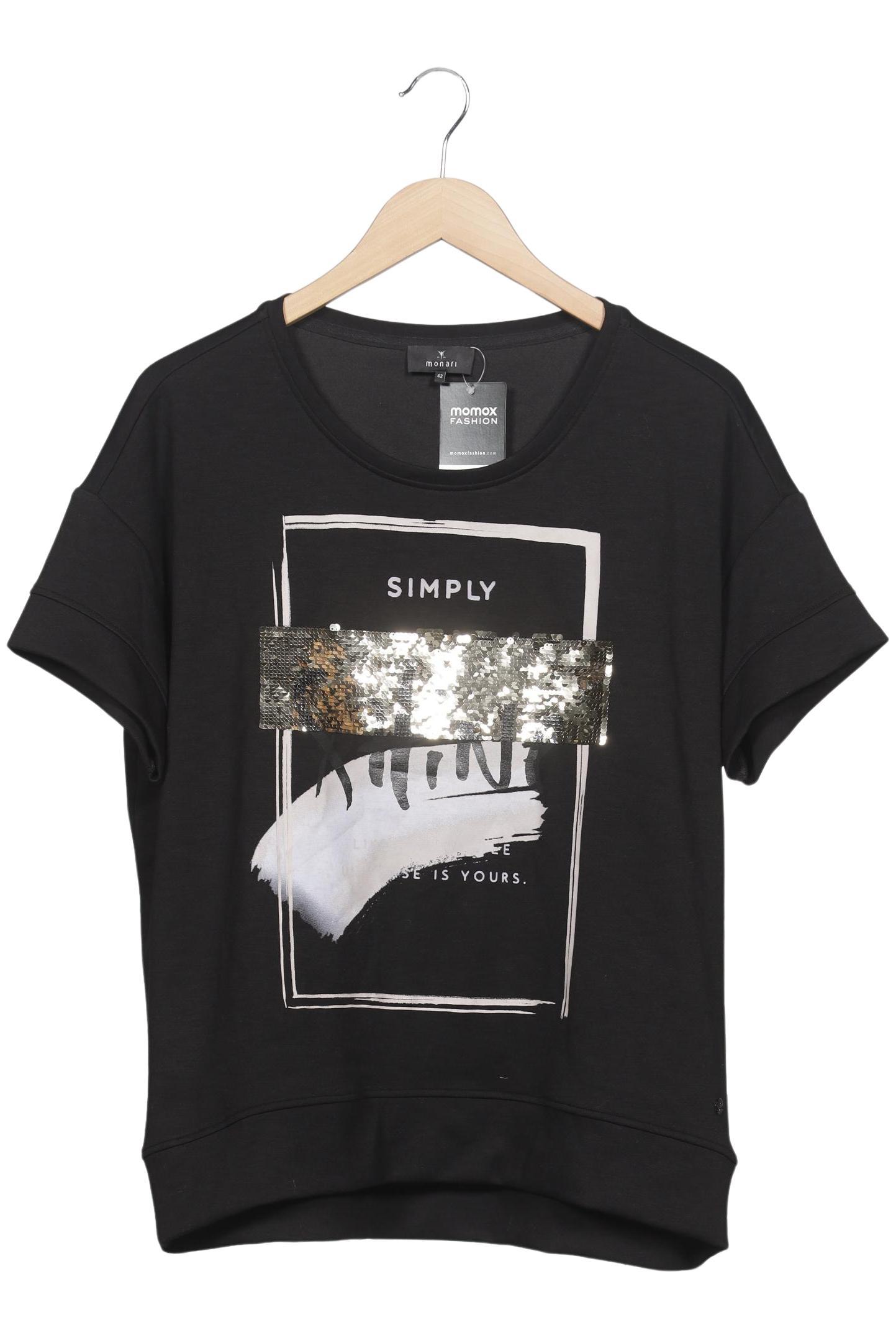 

monari Damen T-Shirt, schwarz, Gr. 42
