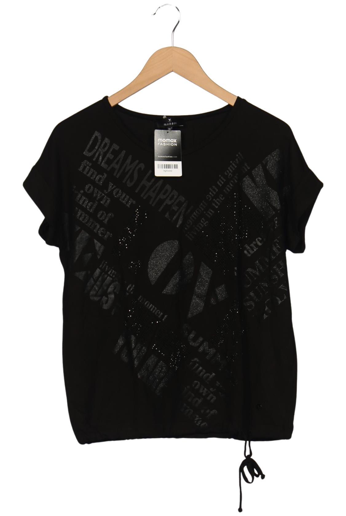 

monari Damen T-Shirt, schwarz, Gr. 38
