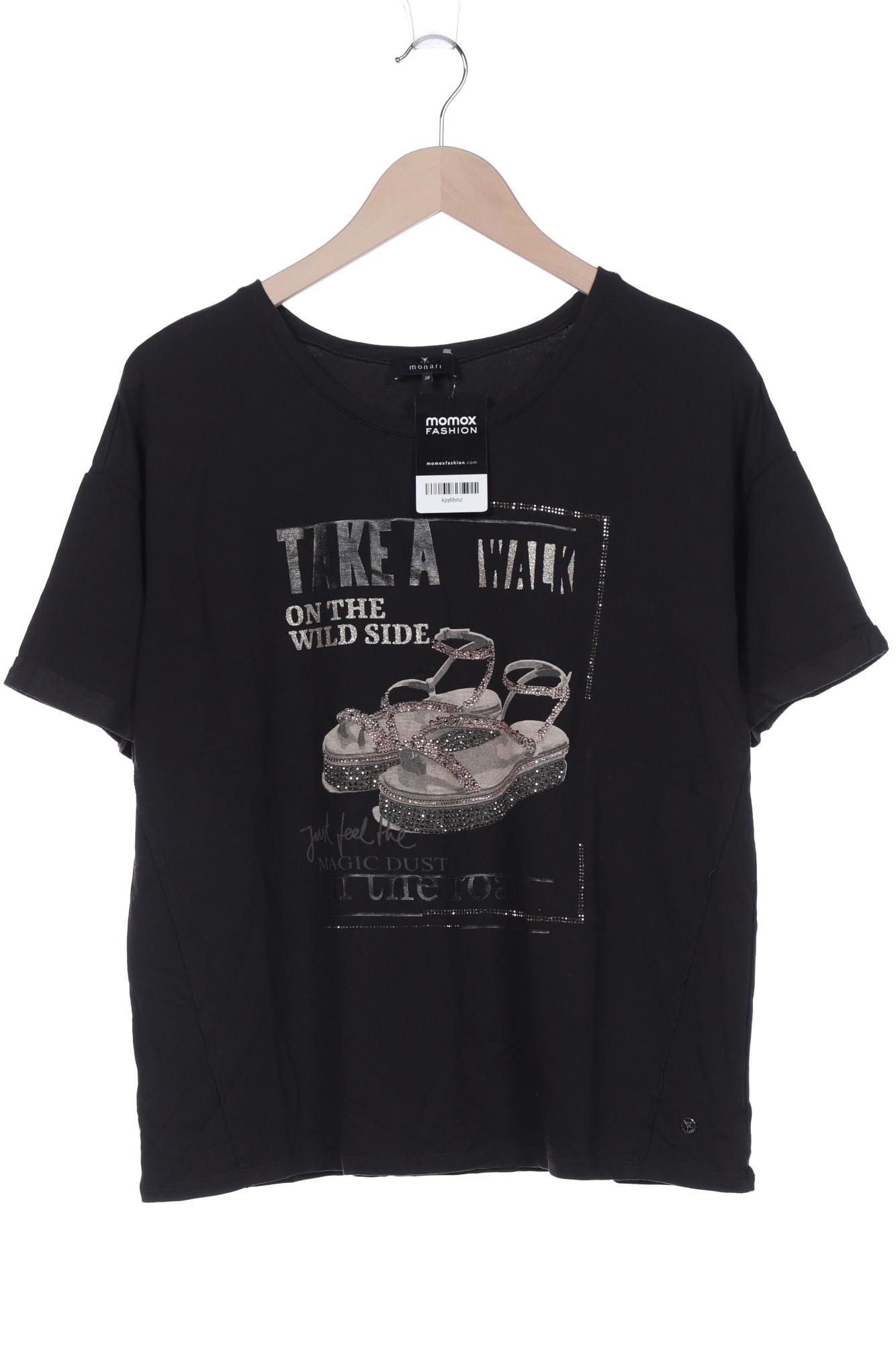 

monari Damen T-Shirt, schwarz, Gr. 38