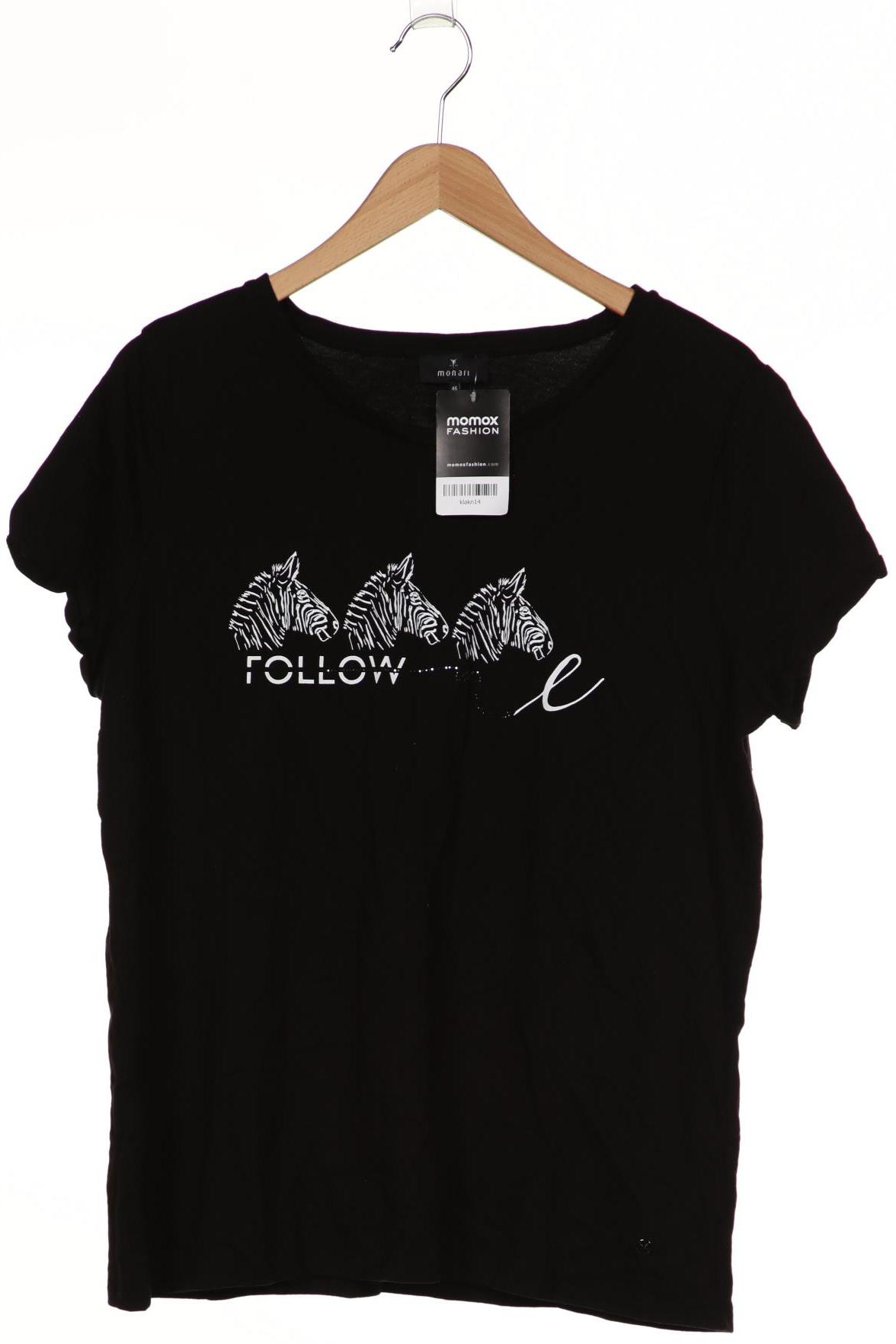 

monari Damen T-Shirt, schwarz, Gr. 46