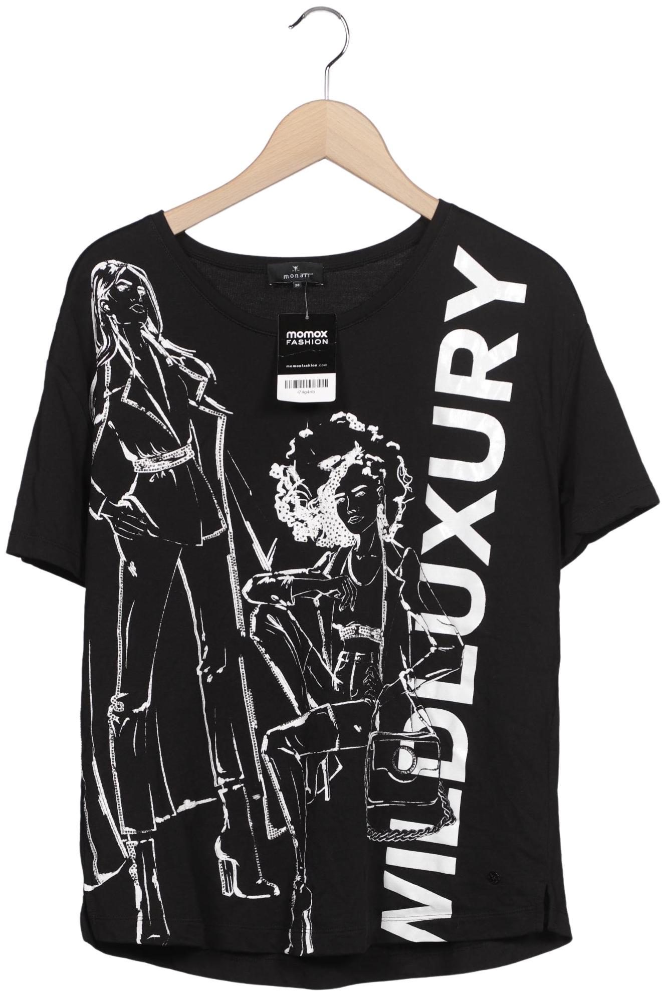 

monari Damen T-Shirt, schwarz, Gr. 38