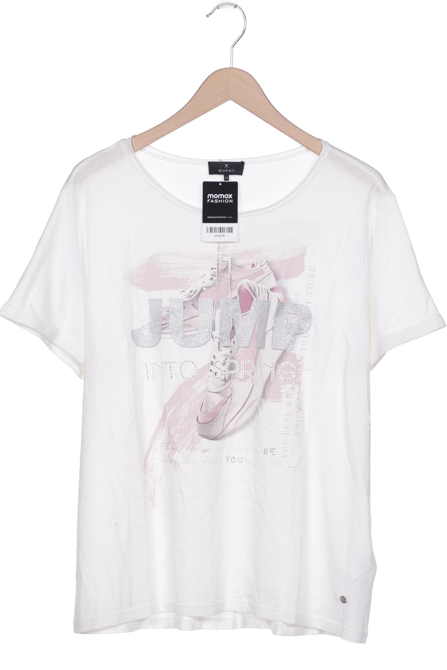 

monari Damen T-Shirt, cremeweiß