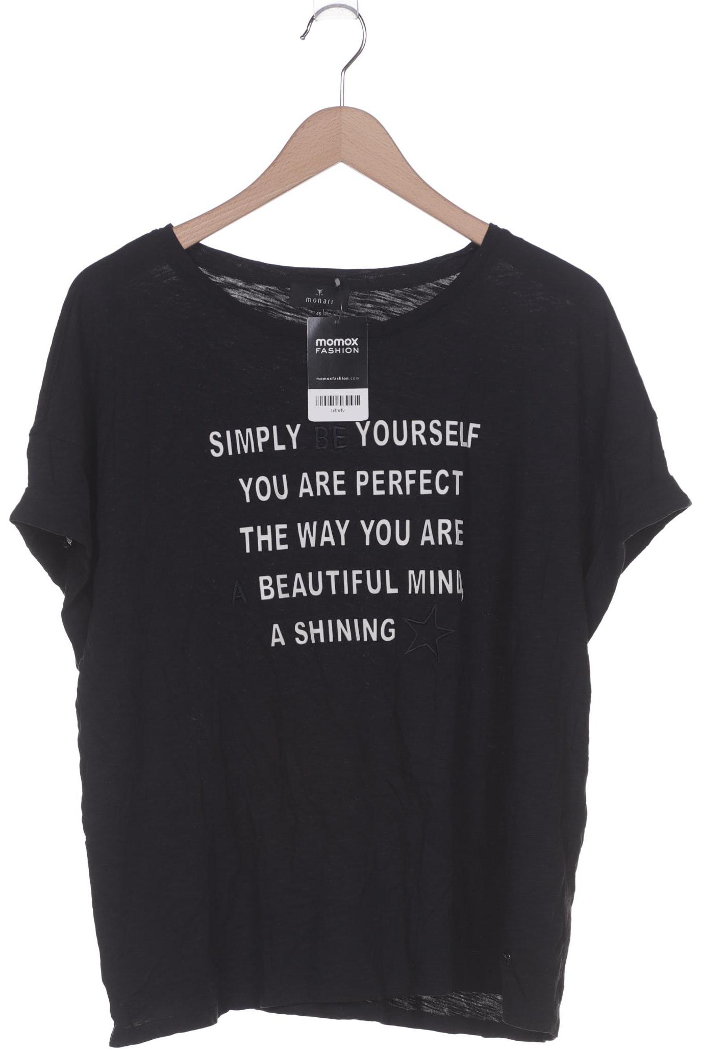 

monari Damen T-Shirt, schwarz, Gr. 46