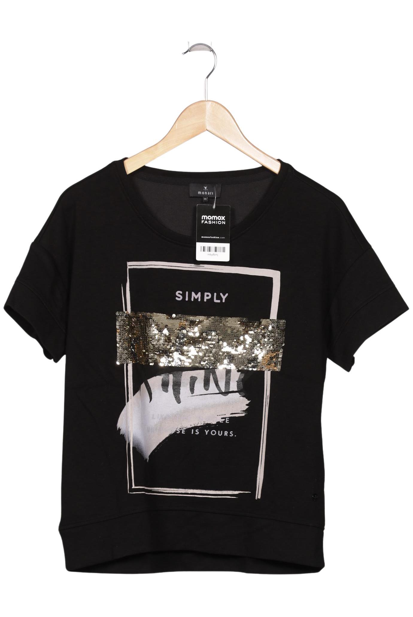 

monari Damen T-Shirt, schwarz, Gr. 36