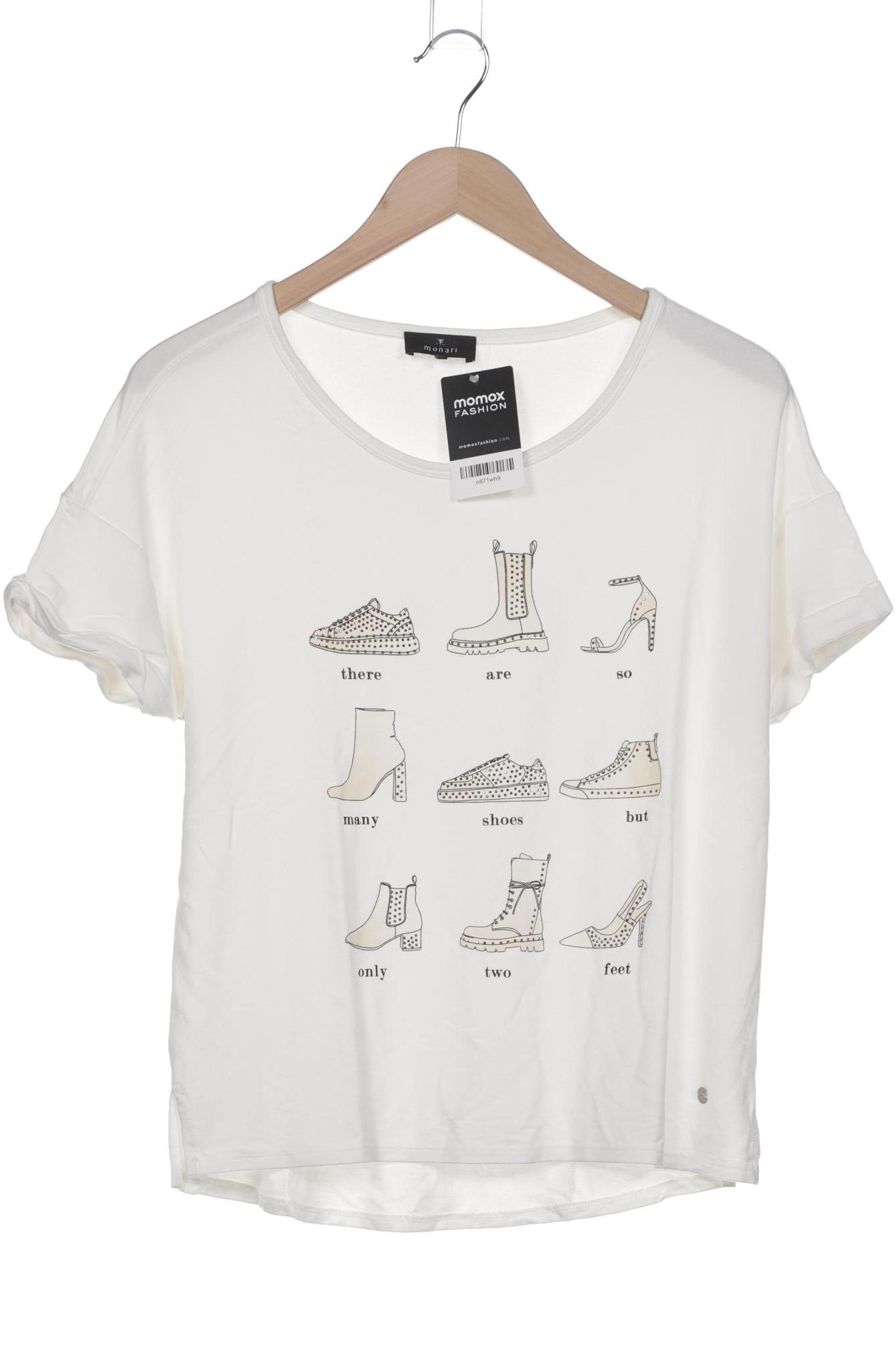 

monari Damen T-Shirt, cremeweiß, Gr. 36