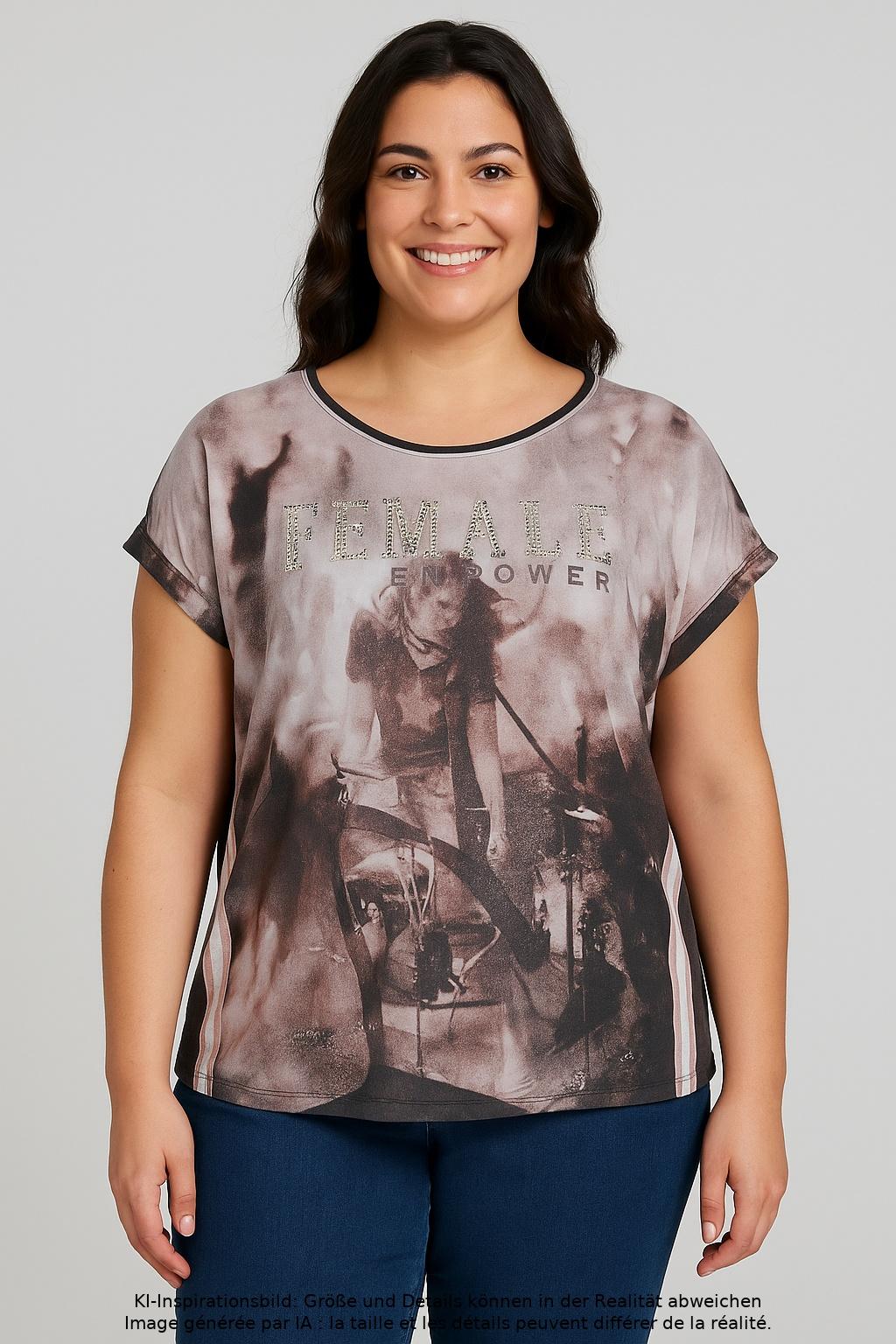 

monari Damen T-Shirt, grau, Gr. 44