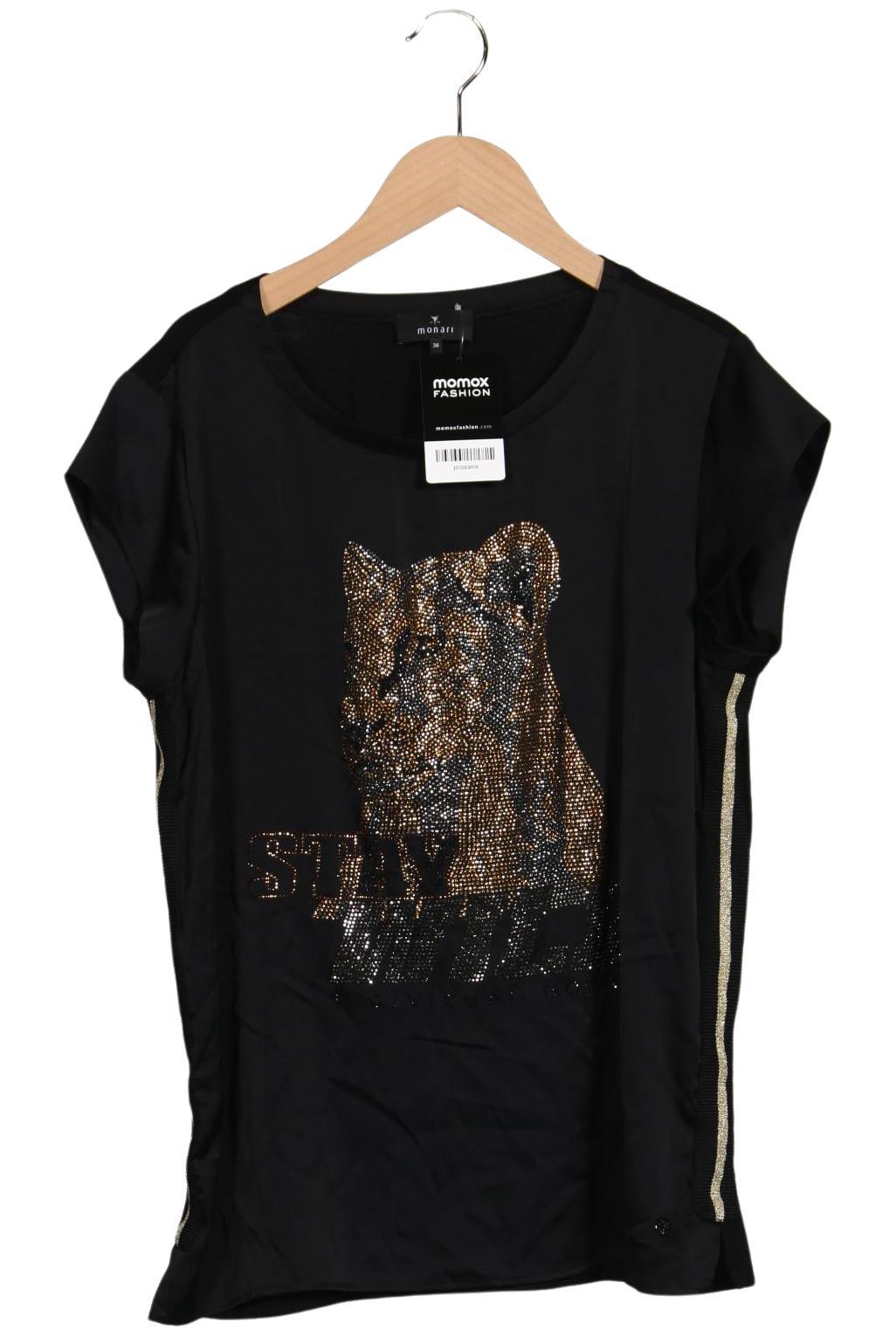 

monari Damen T-Shirt, schwarz, Gr. 38
