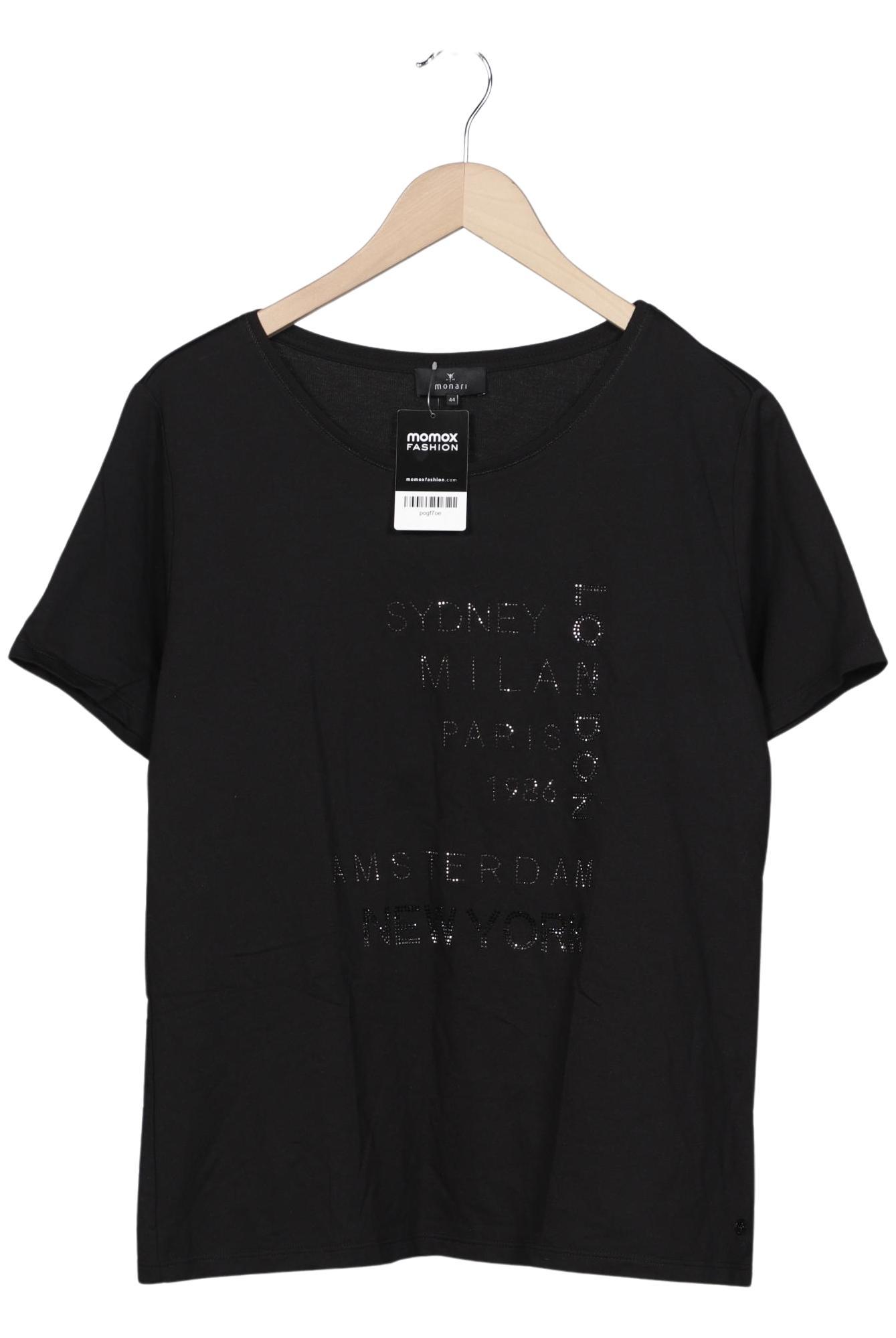 

monari Damen T-Shirt, schwarz, Gr. 44