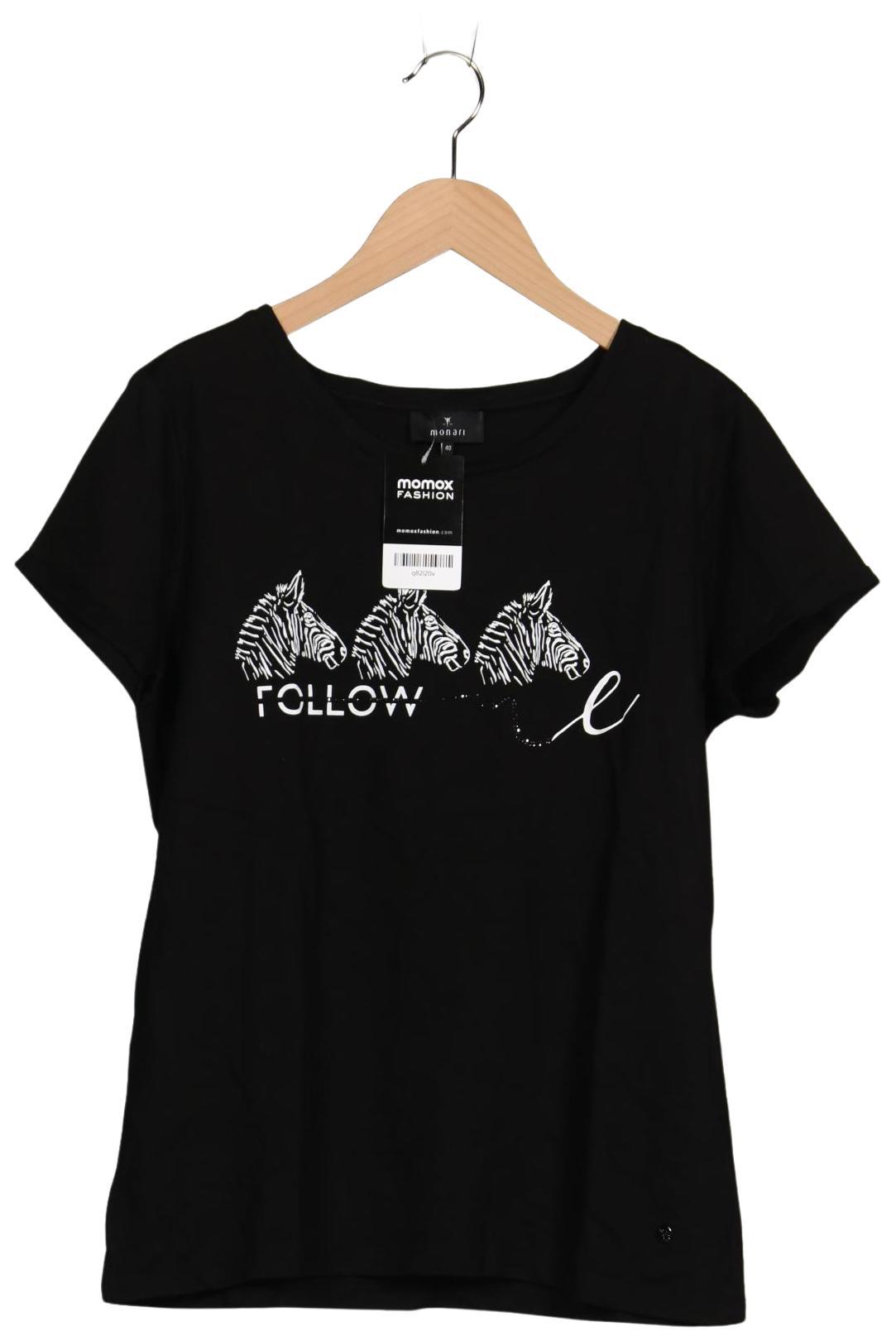 

monari Damen T-Shirt, schwarz, Gr. 40