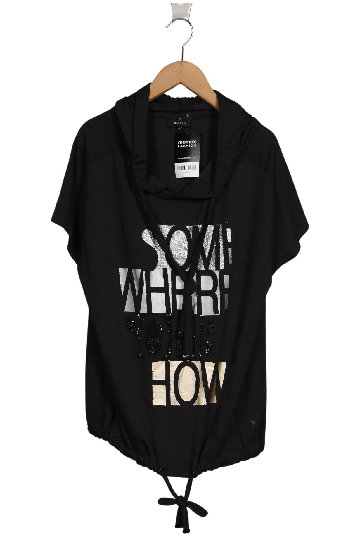 

monari Damen T-Shirt, schwarz, Gr. 38