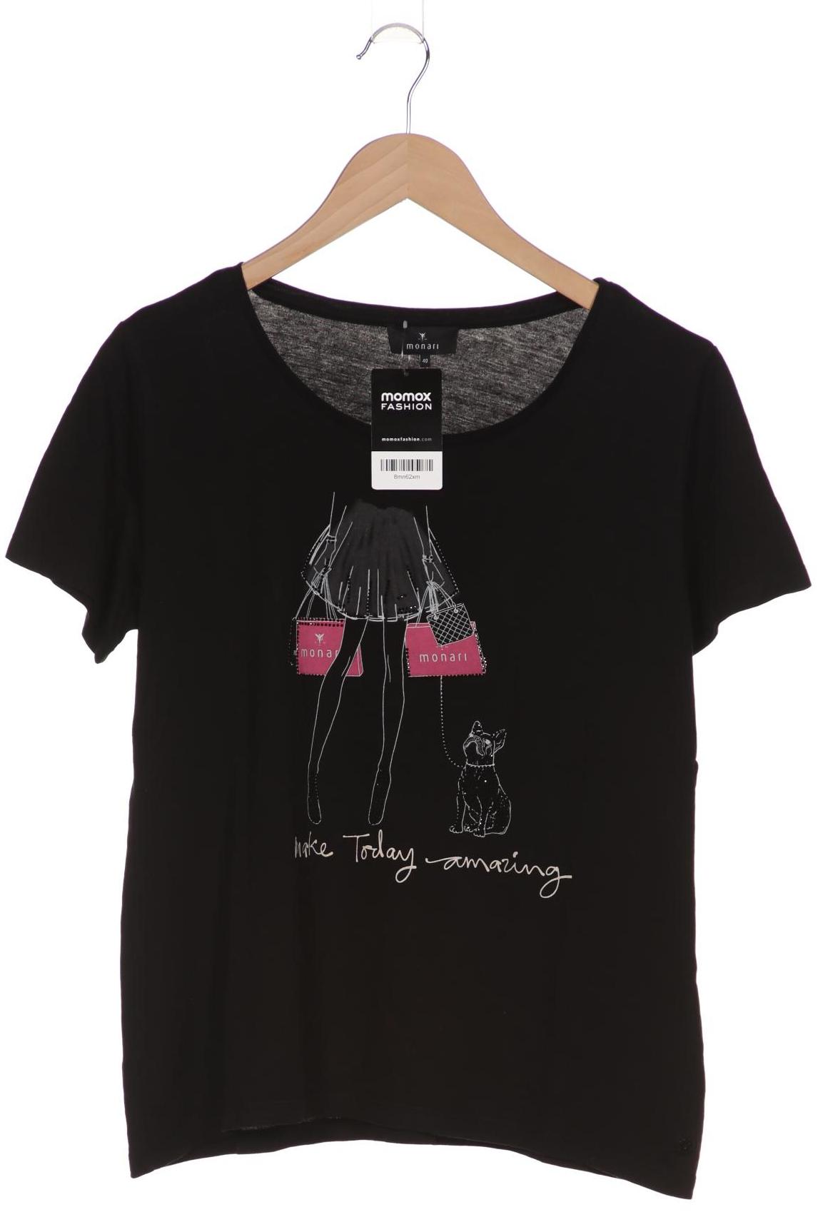

monari Damen T-Shirt, schwarz, Gr. 40
