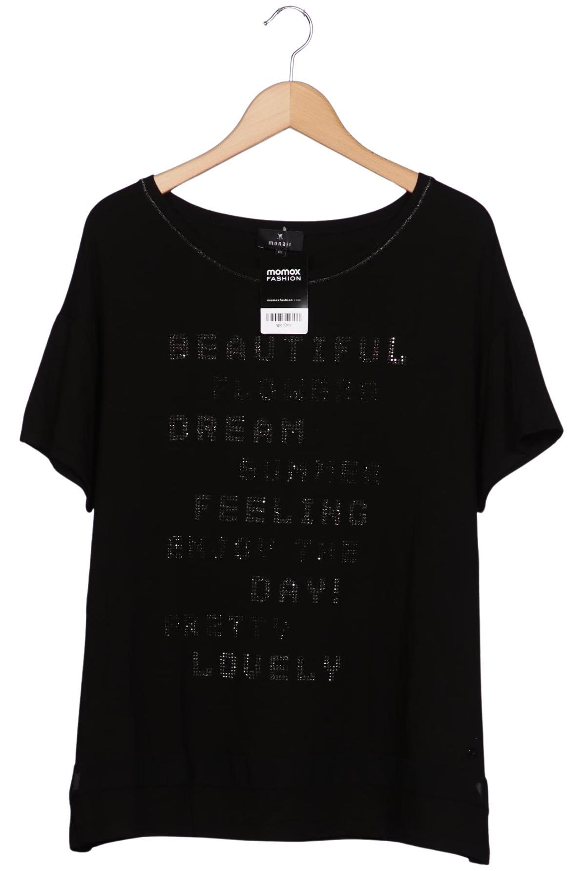 

monari Damen T-Shirt, schwarz, Gr. 46