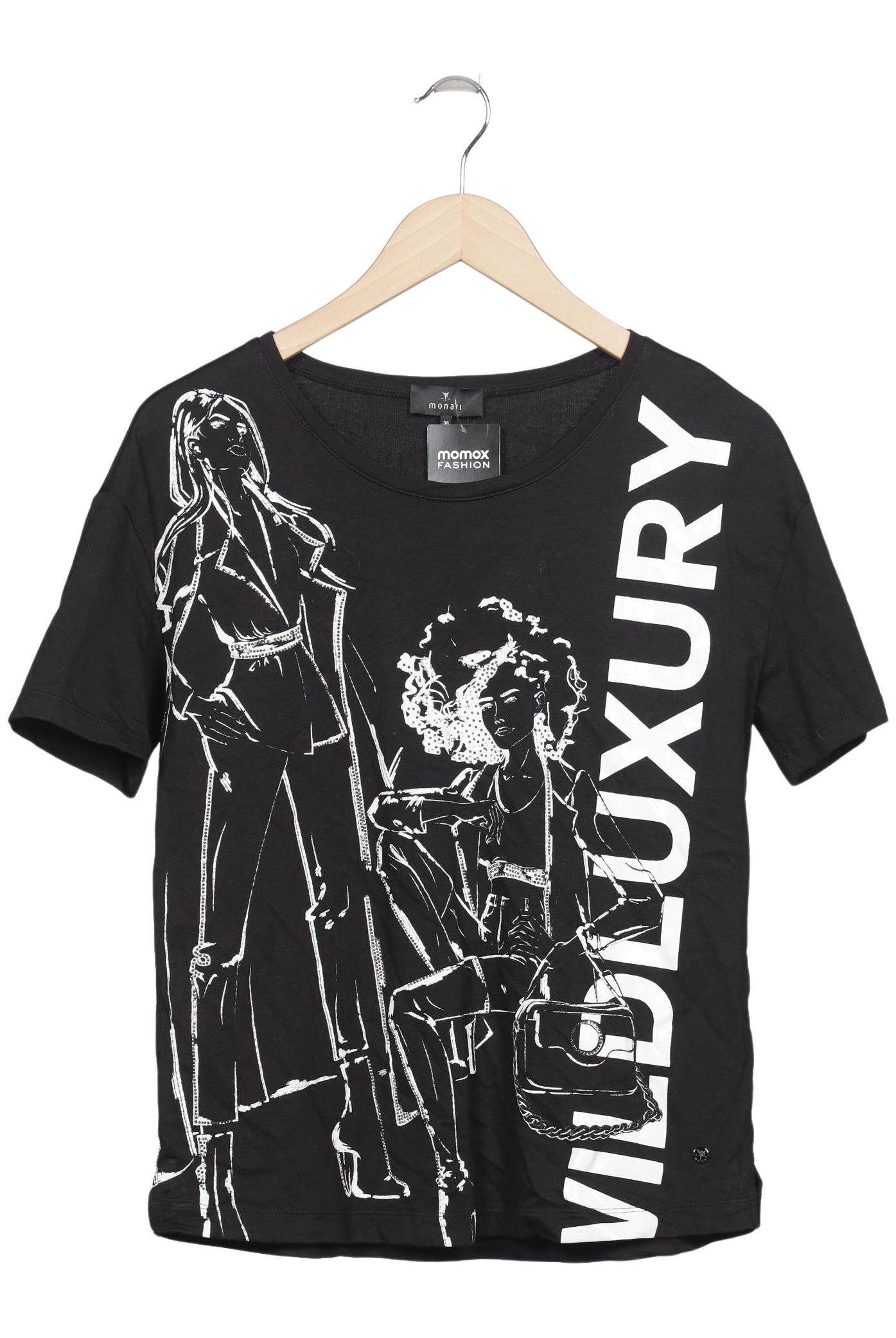 

monari Damen T-Shirt, schwarz, Gr. 36