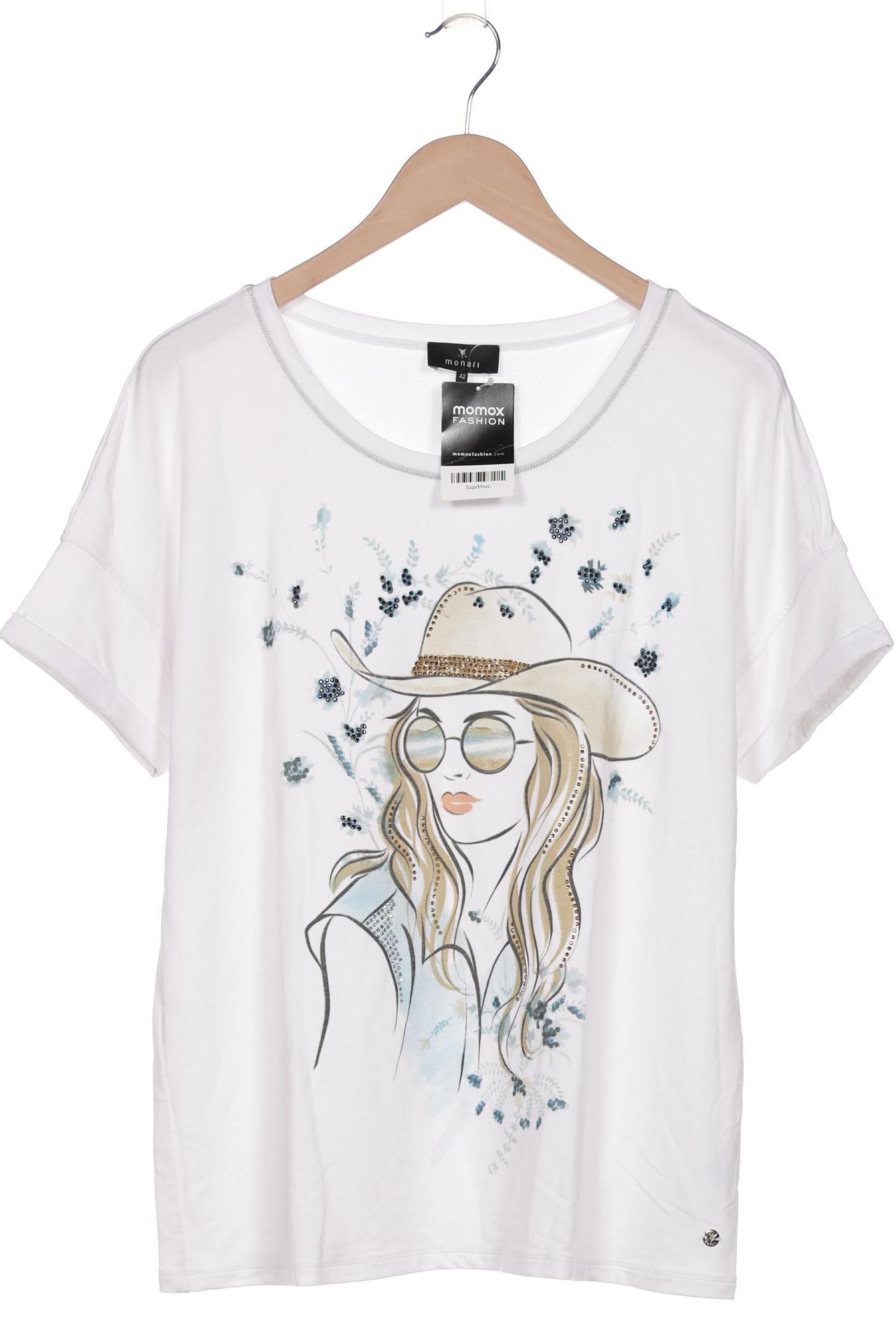 

monari Damen T-Shirt, weiß, Gr. 42