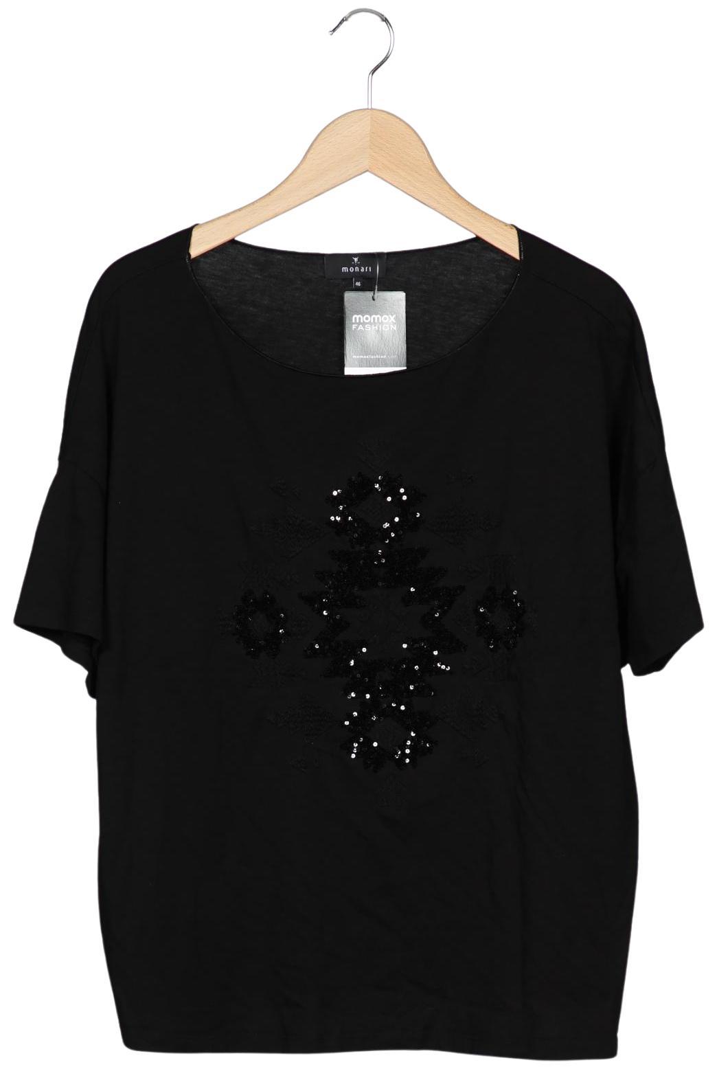 

monari Damen T-Shirt, schwarz, Gr. 46