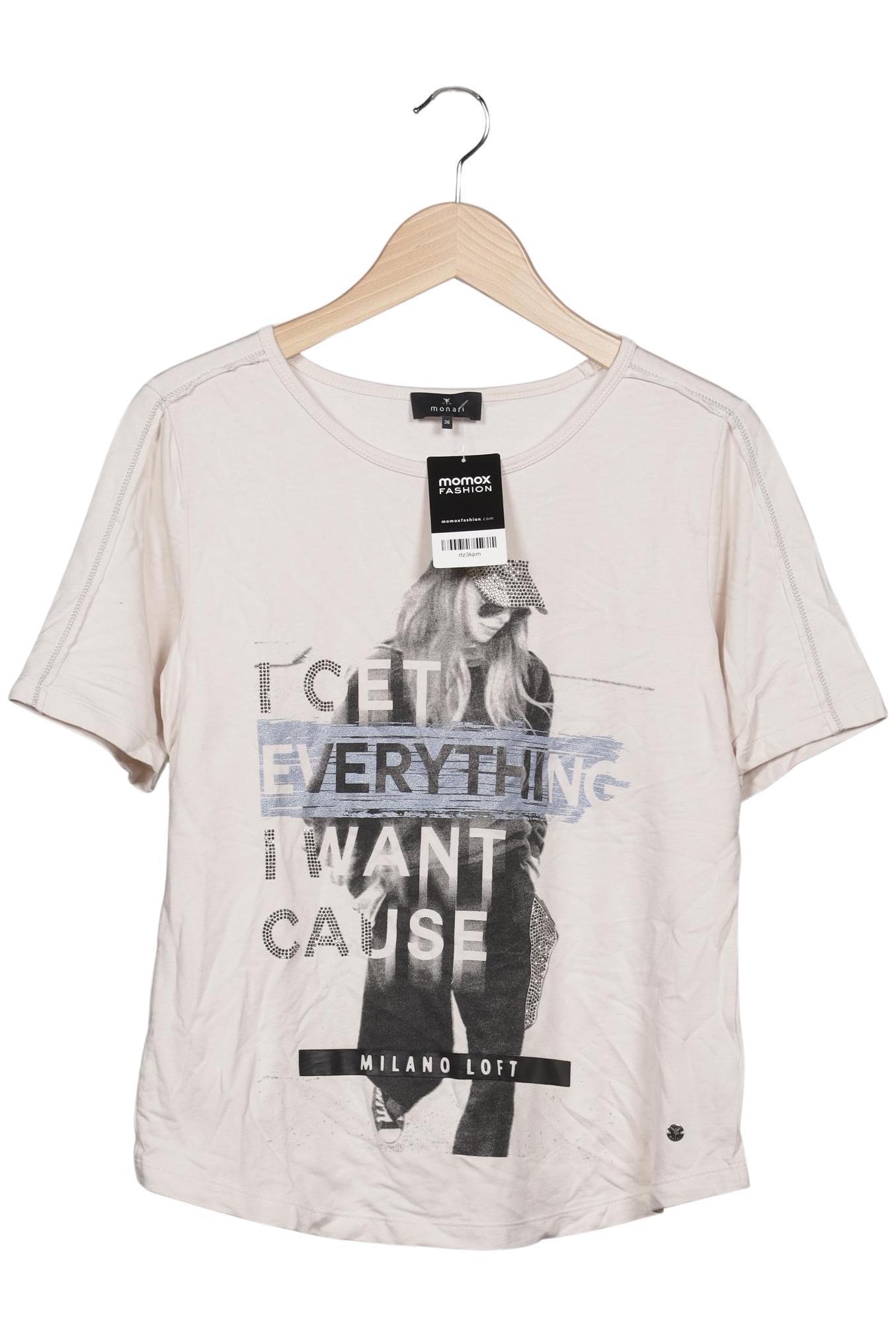 

monari Damen T-Shirt, beige, Gr. 36