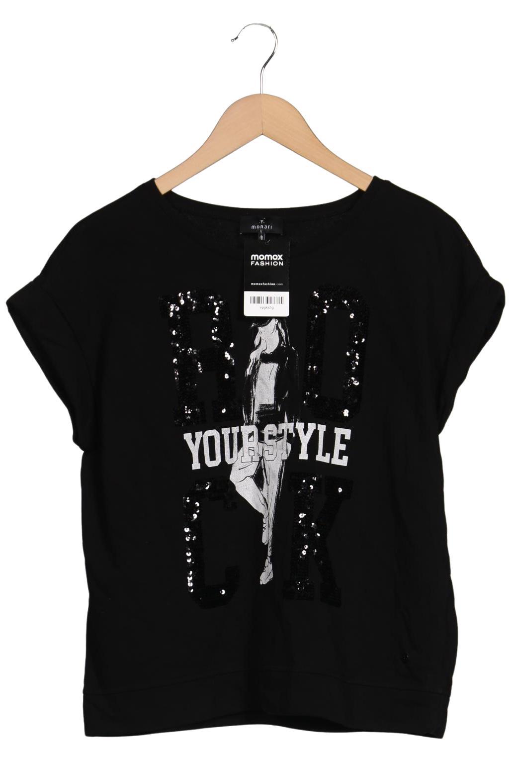 

monari Damen T-Shirt, schwarz, Gr. 38