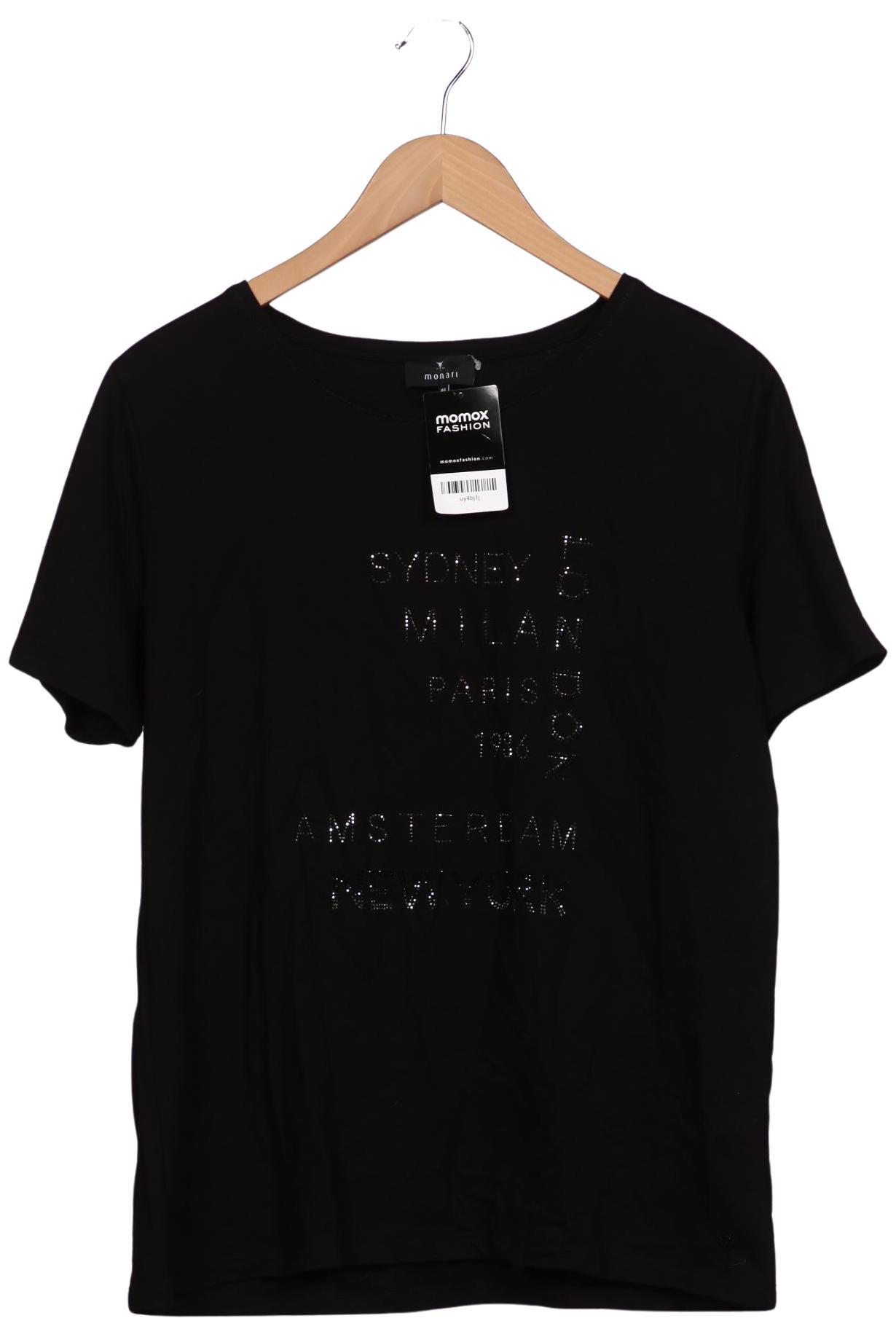 

monari Damen T-Shirt, schwarz, Gr. 46