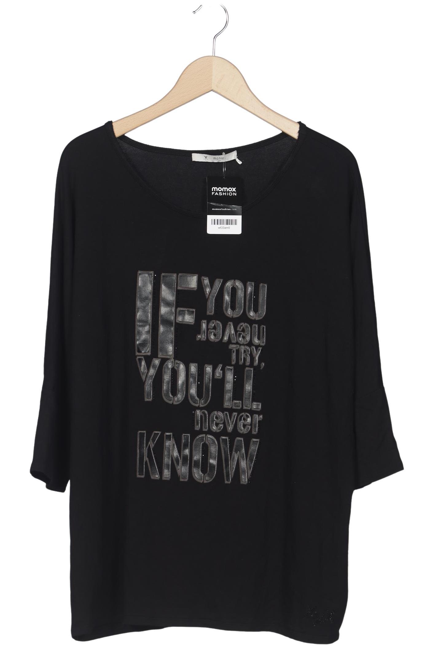 

monari Damen T-Shirt, schwarz, Gr. 46
