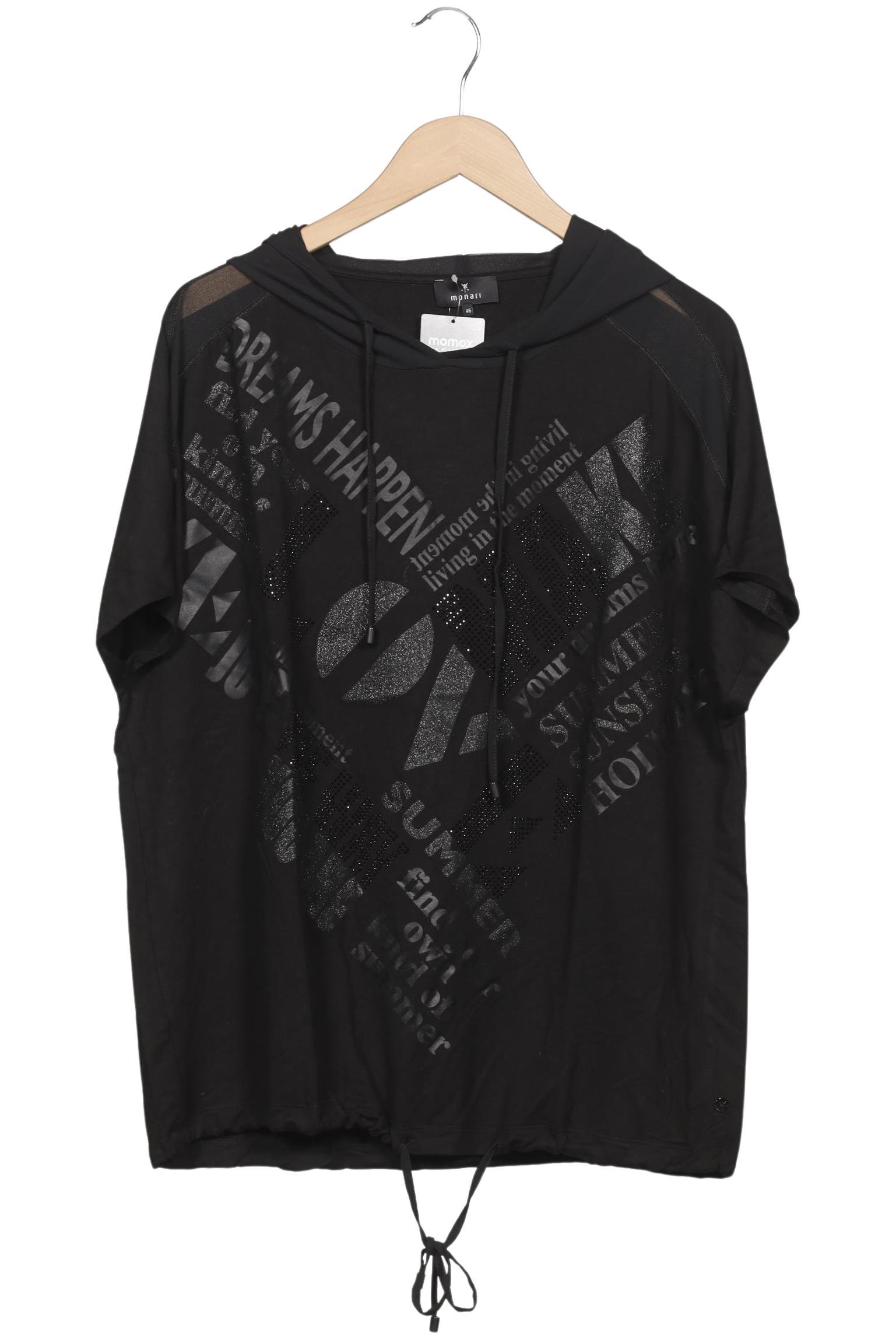 

monari Damen T-Shirt, schwarz, Gr. 46