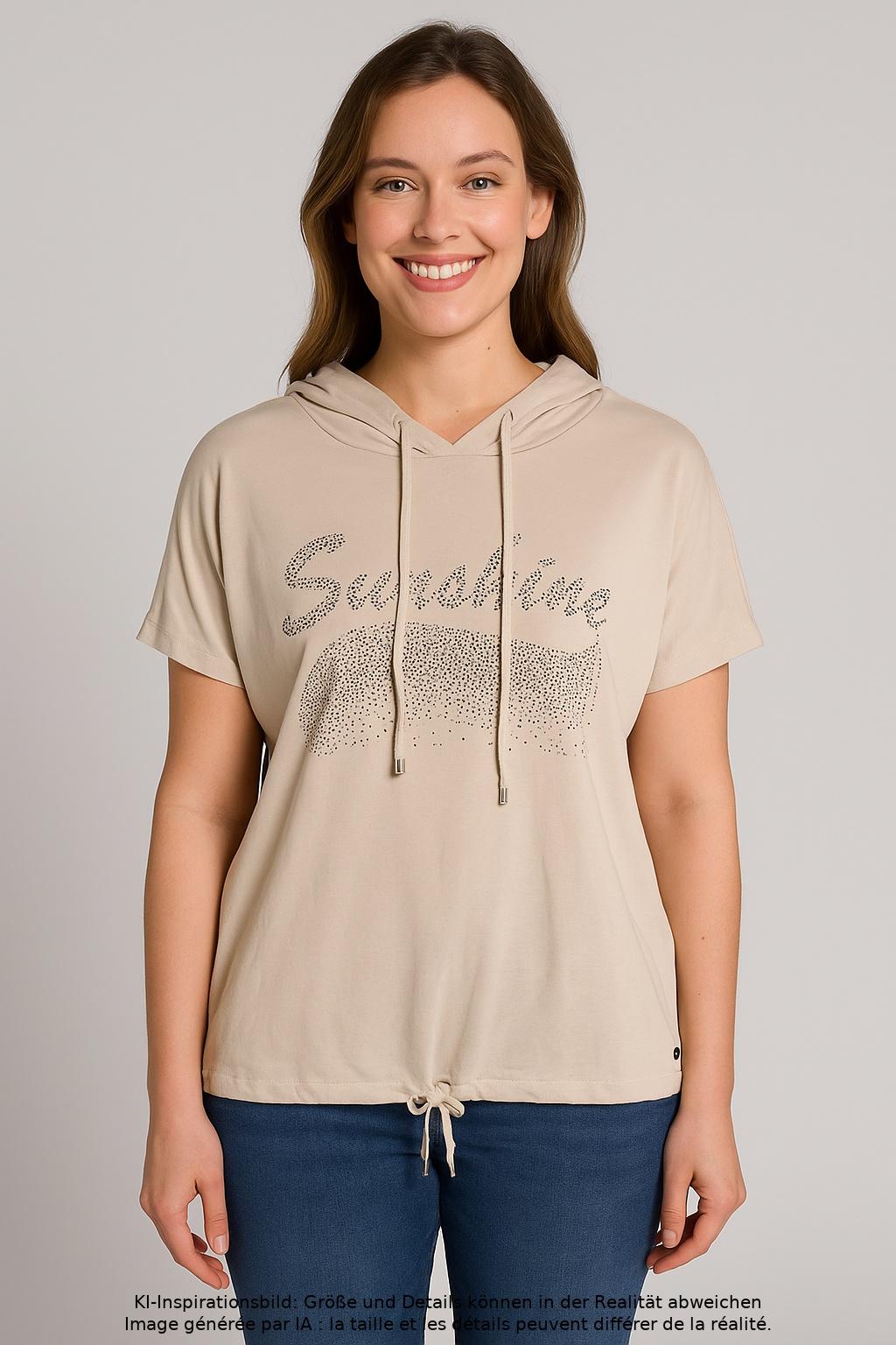 

monari Damen T-Shirt, beige, Gr. 42