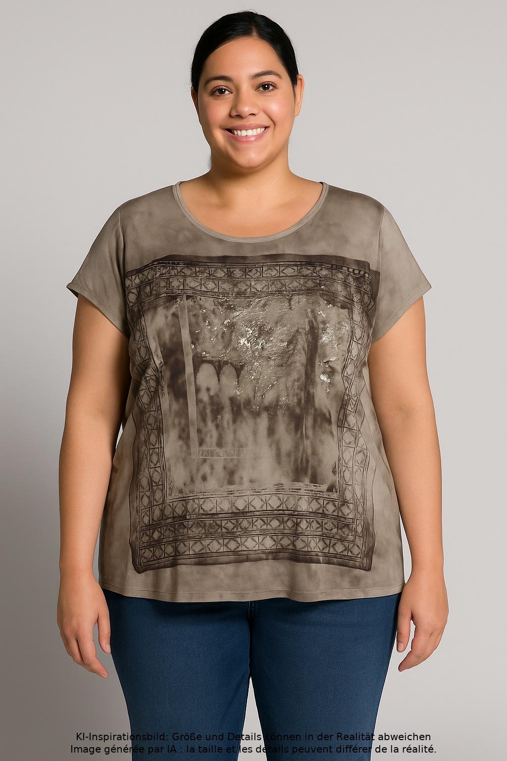 

monari Damen T-Shirt, beige, Gr. 48