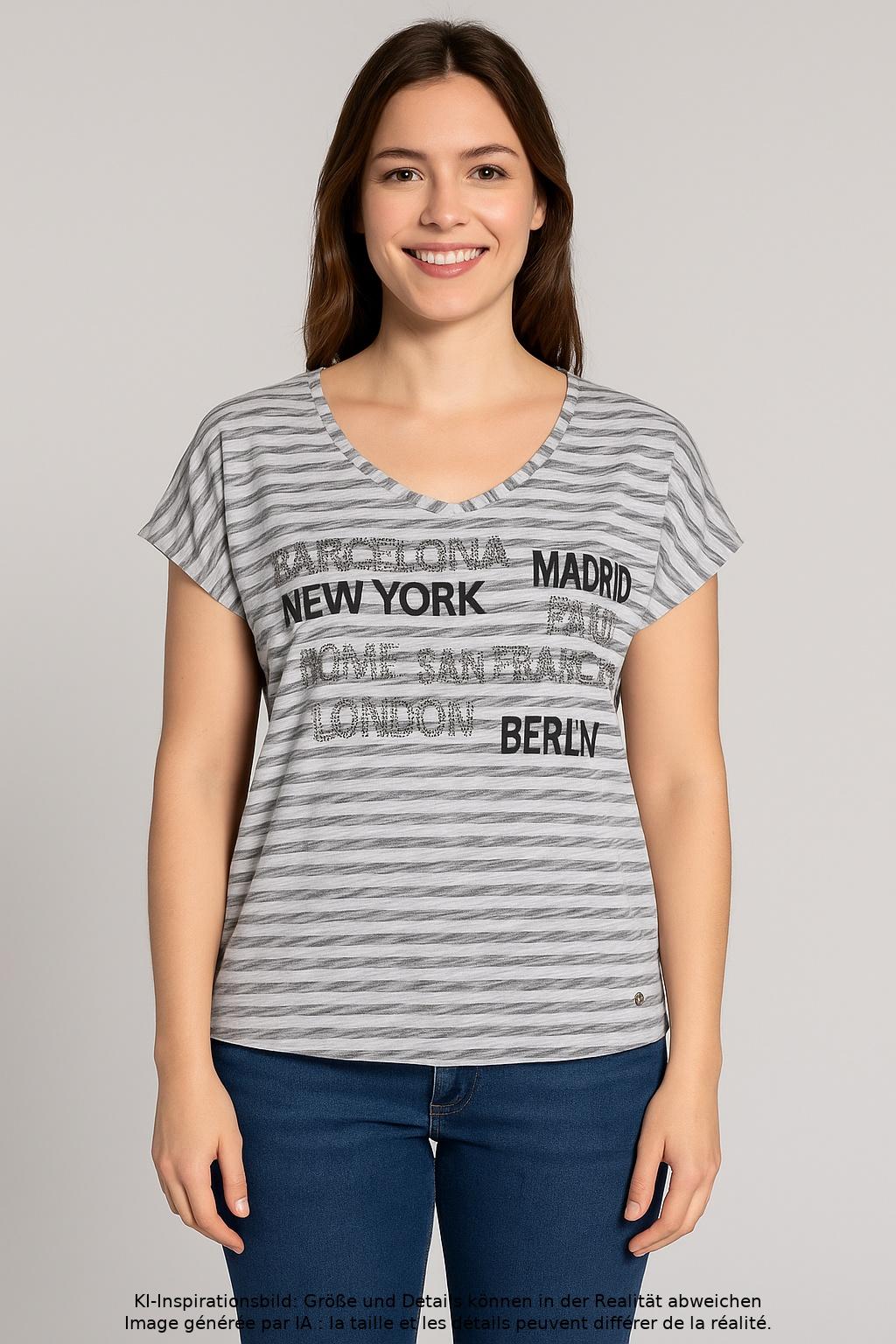 

monari Damen T-Shirt, mehrfarbig, Gr. 38