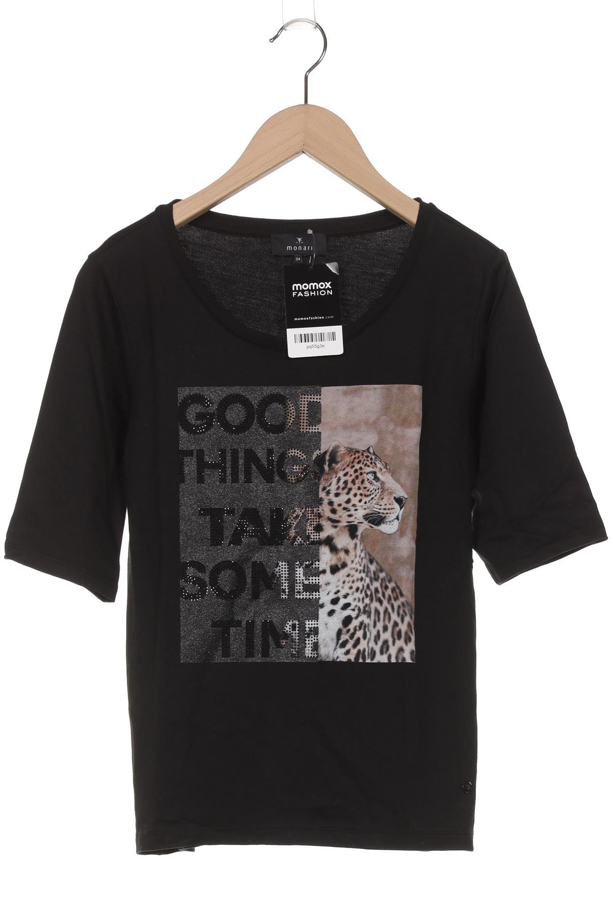 

monari Damen T-Shirt, schwarz, Gr. 34