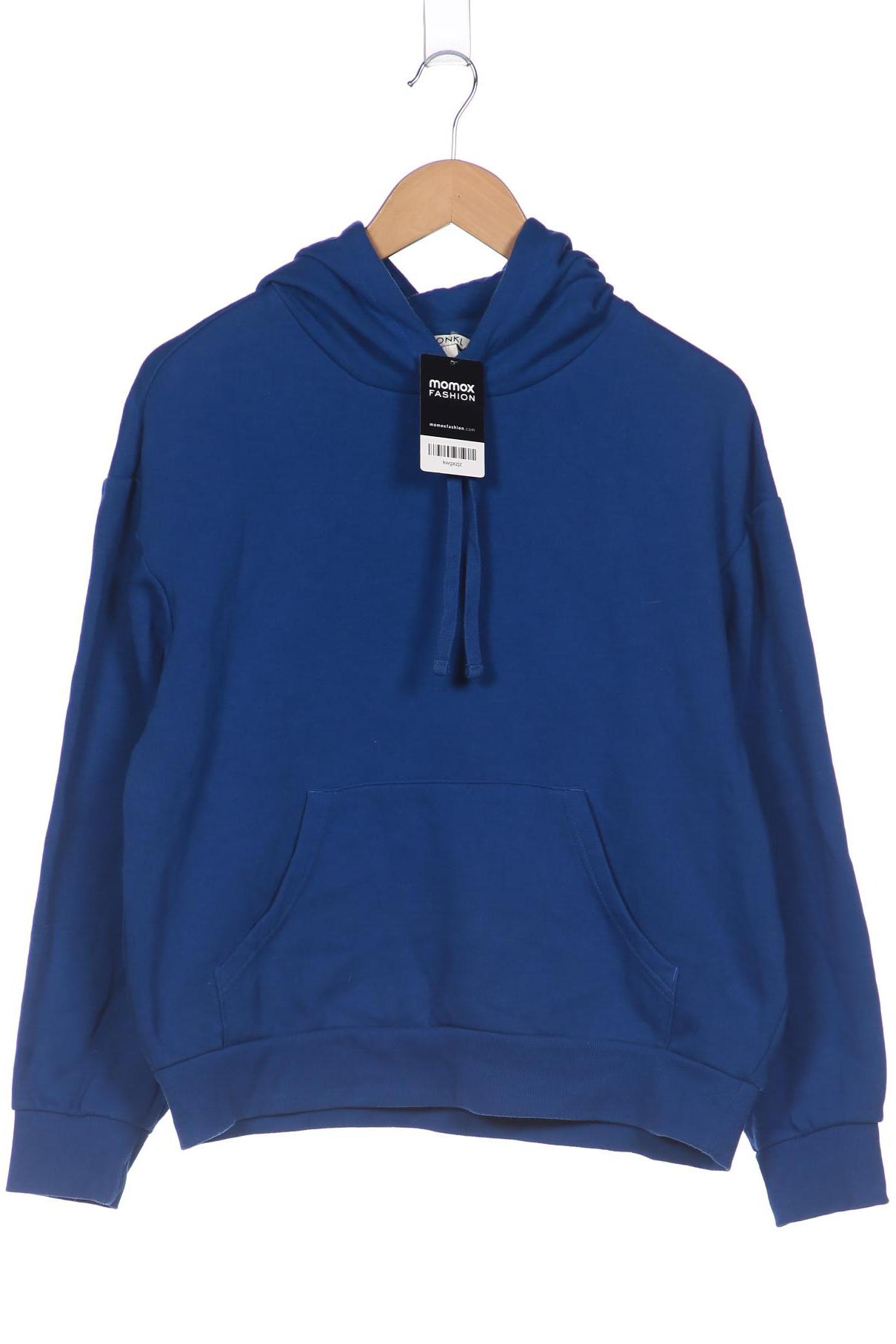 

Monki Damen Kapuzenpullover, blau, Gr. 38