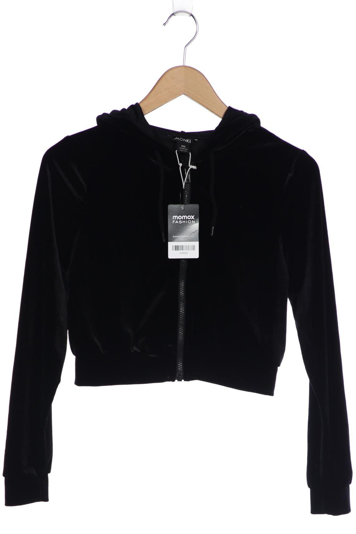 

MONKI Damen Kapuzenpullover, schwarz