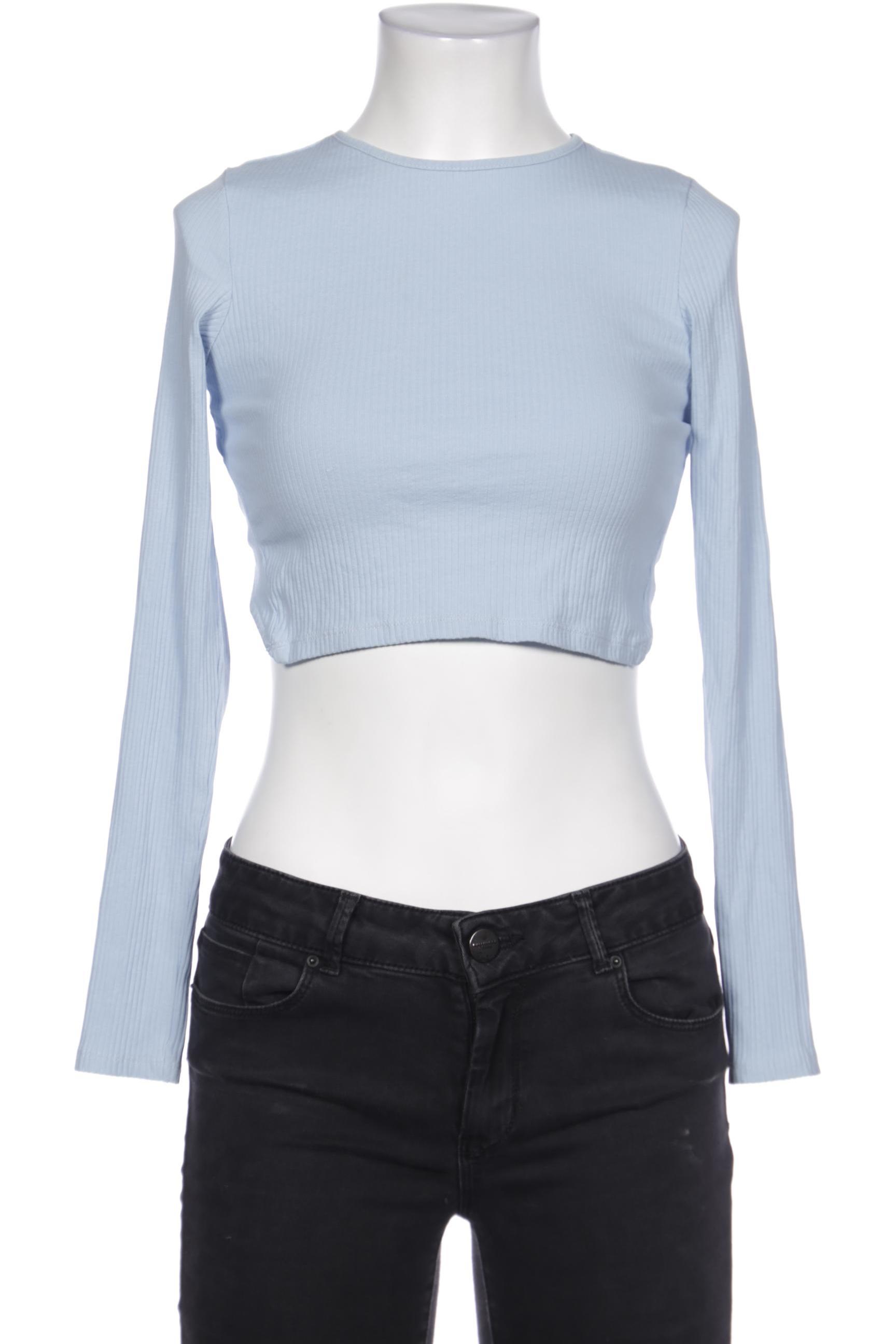 

Monki Damen Langarmshirt, blau, Gr. 34