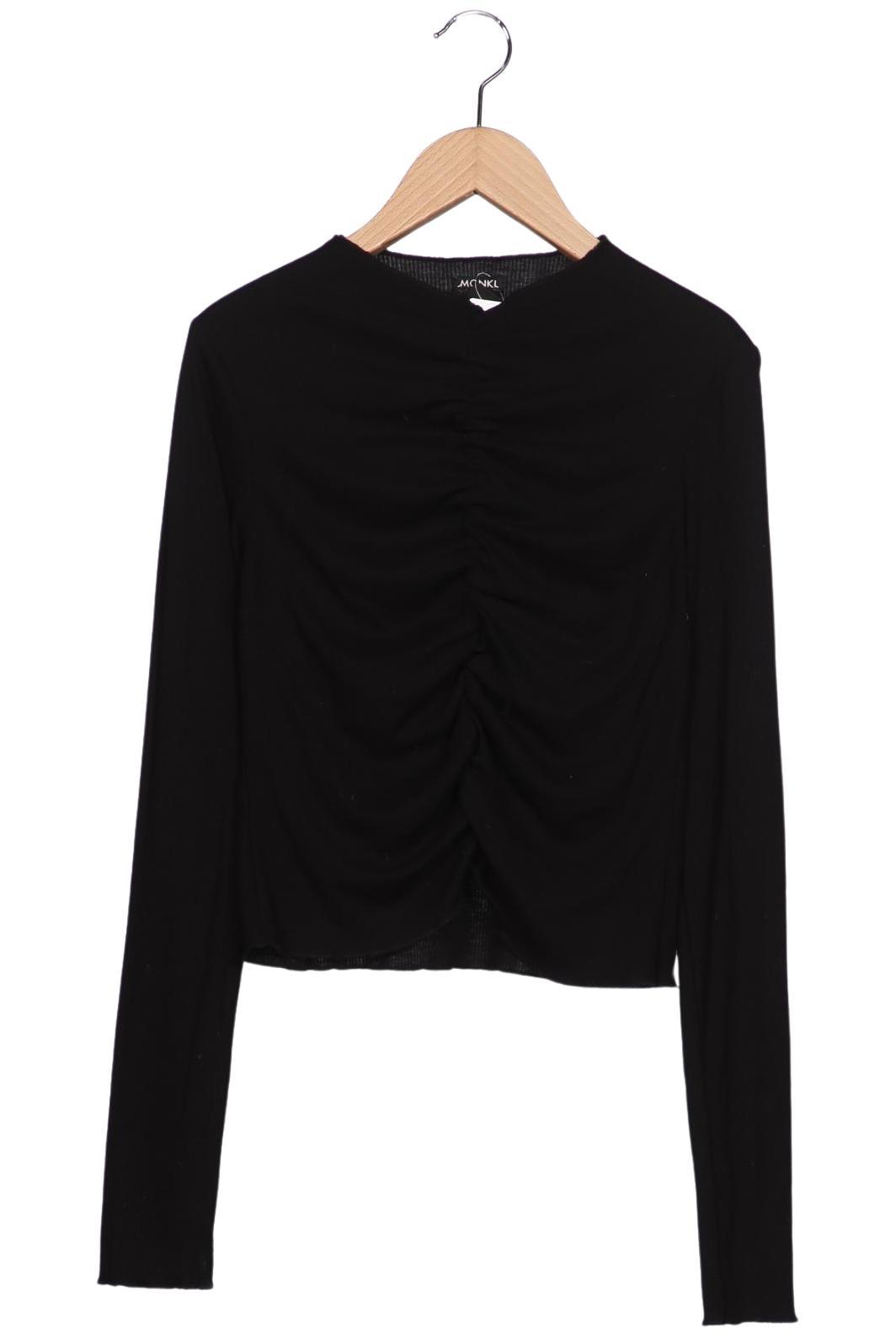 

Monki Damen Langarmshirt, schwarz, Gr. 36