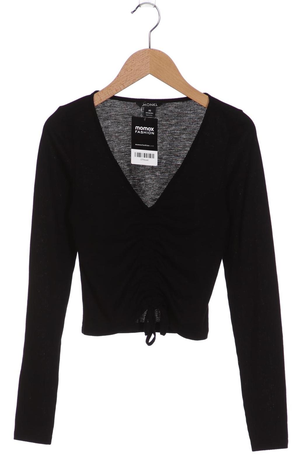 

Monki Damen Langarmshirt, schwarz, Gr. 34