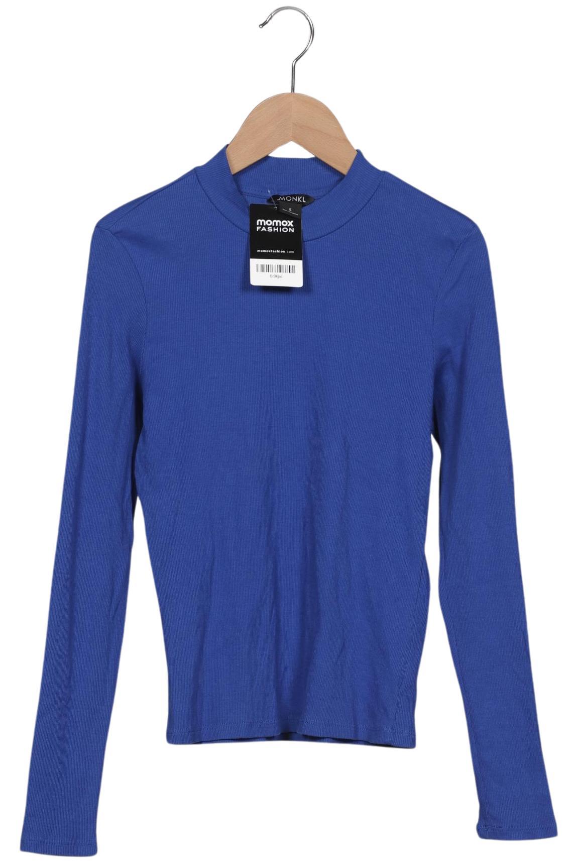 

Monki Damen Langarmshirt, blau, Gr. 36