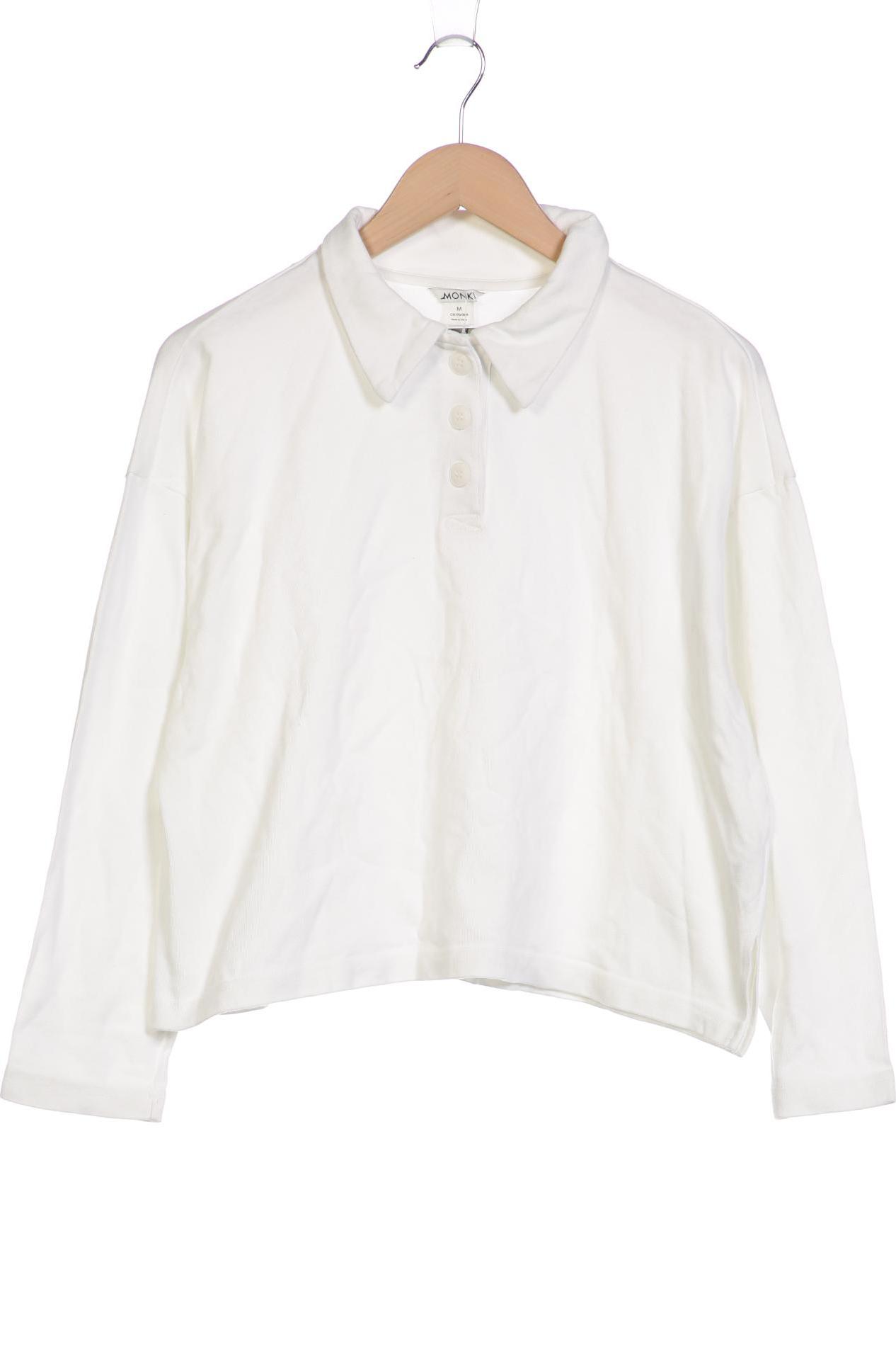 

Monki Damen Langarmshirt, weiß, Gr. 38