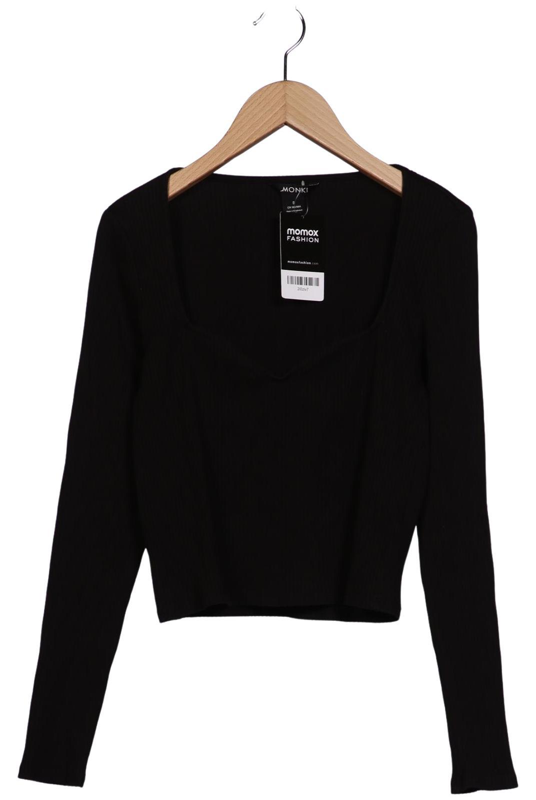 

Monki Damen Langarmshirt, schwarz, Gr. 36