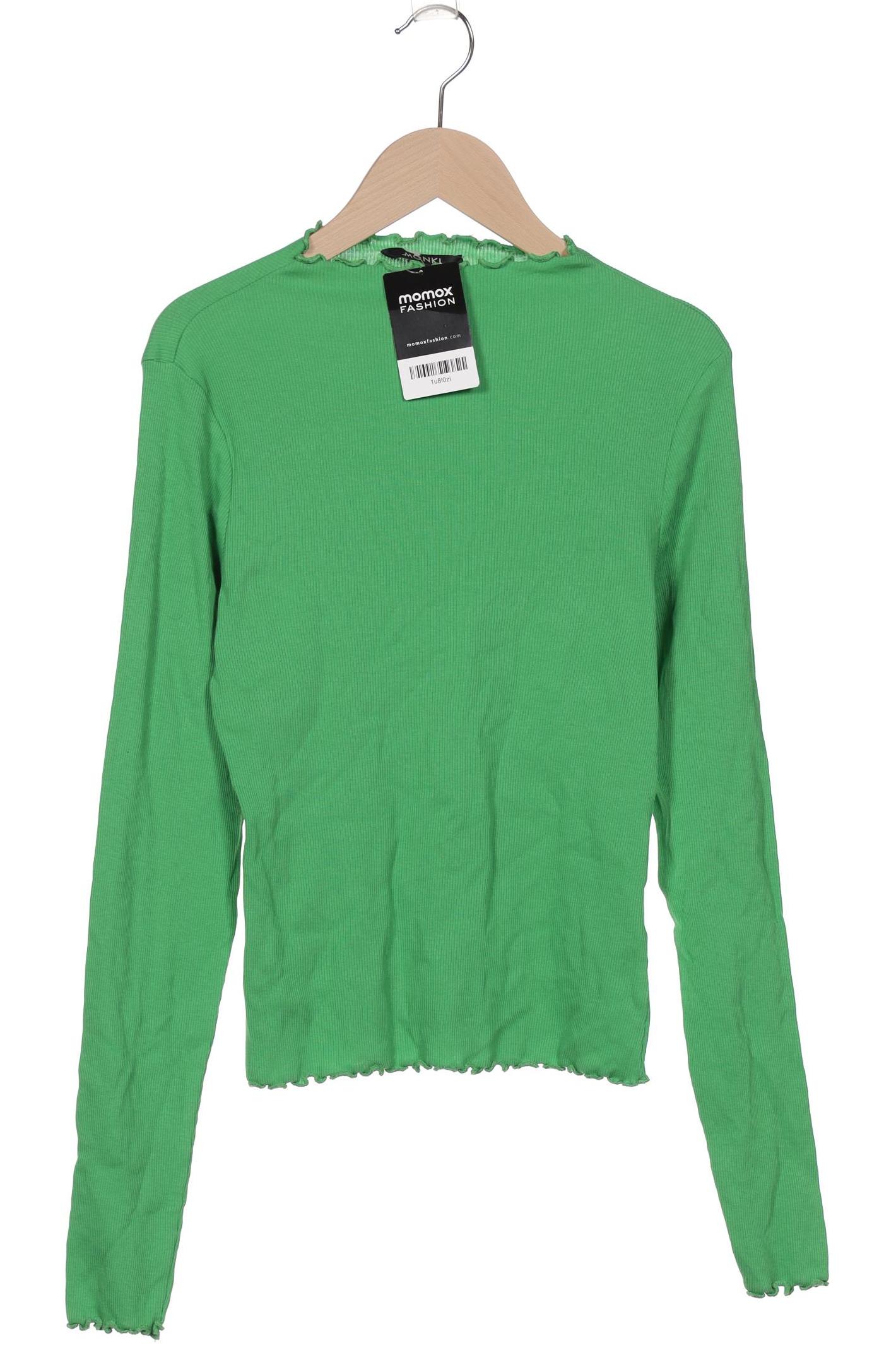 

Monki Damen Langarmshirt, grün, Gr. 38