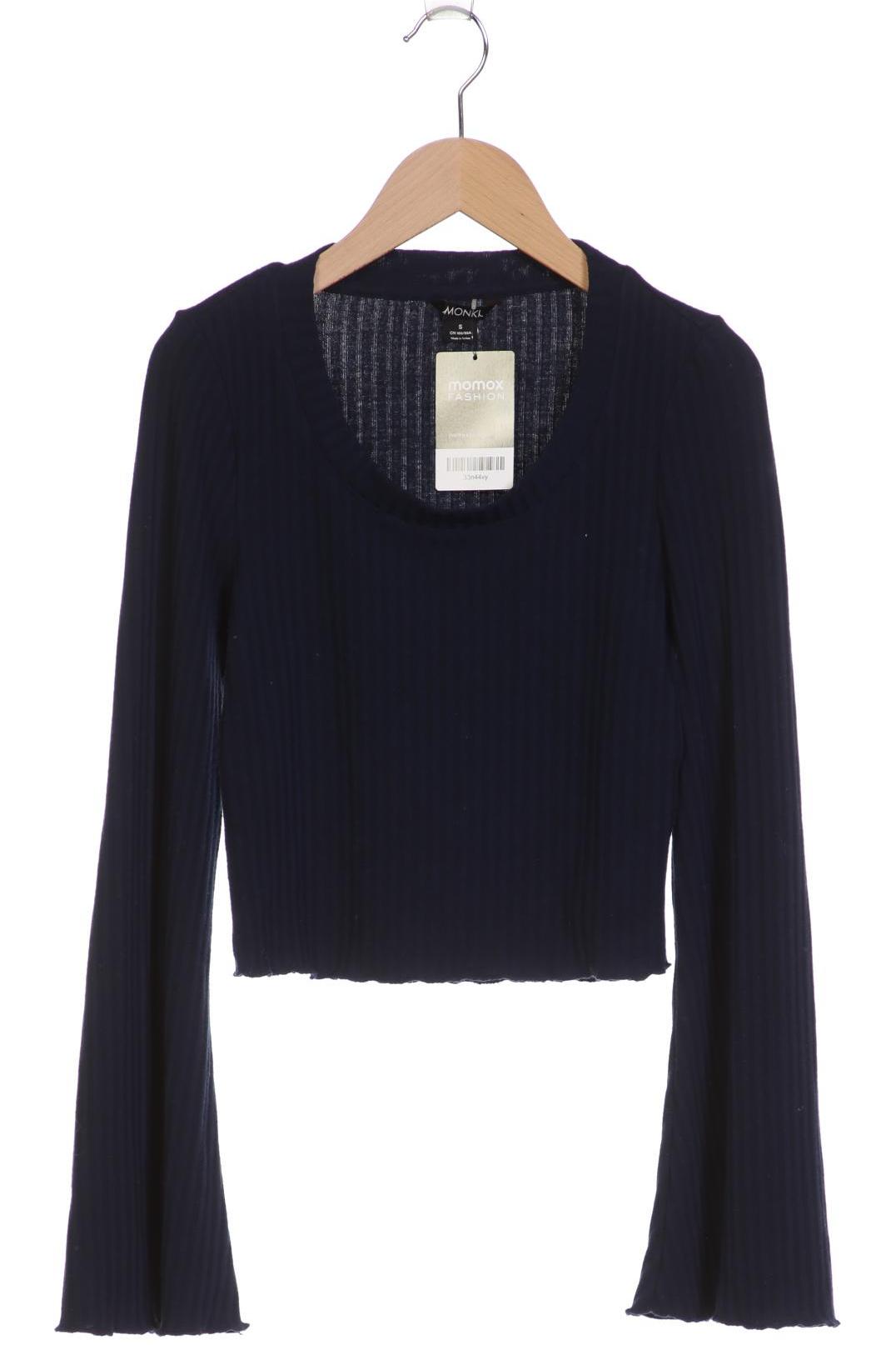 

Monki Damen Langarmshirt, marineblau, Gr. 36